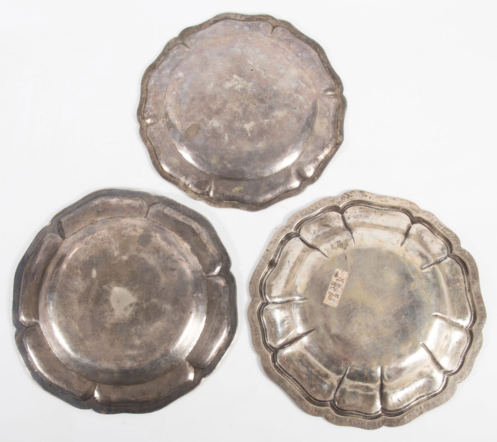 ANTIQUE SILVER PLATES, ETC. (3) - 7