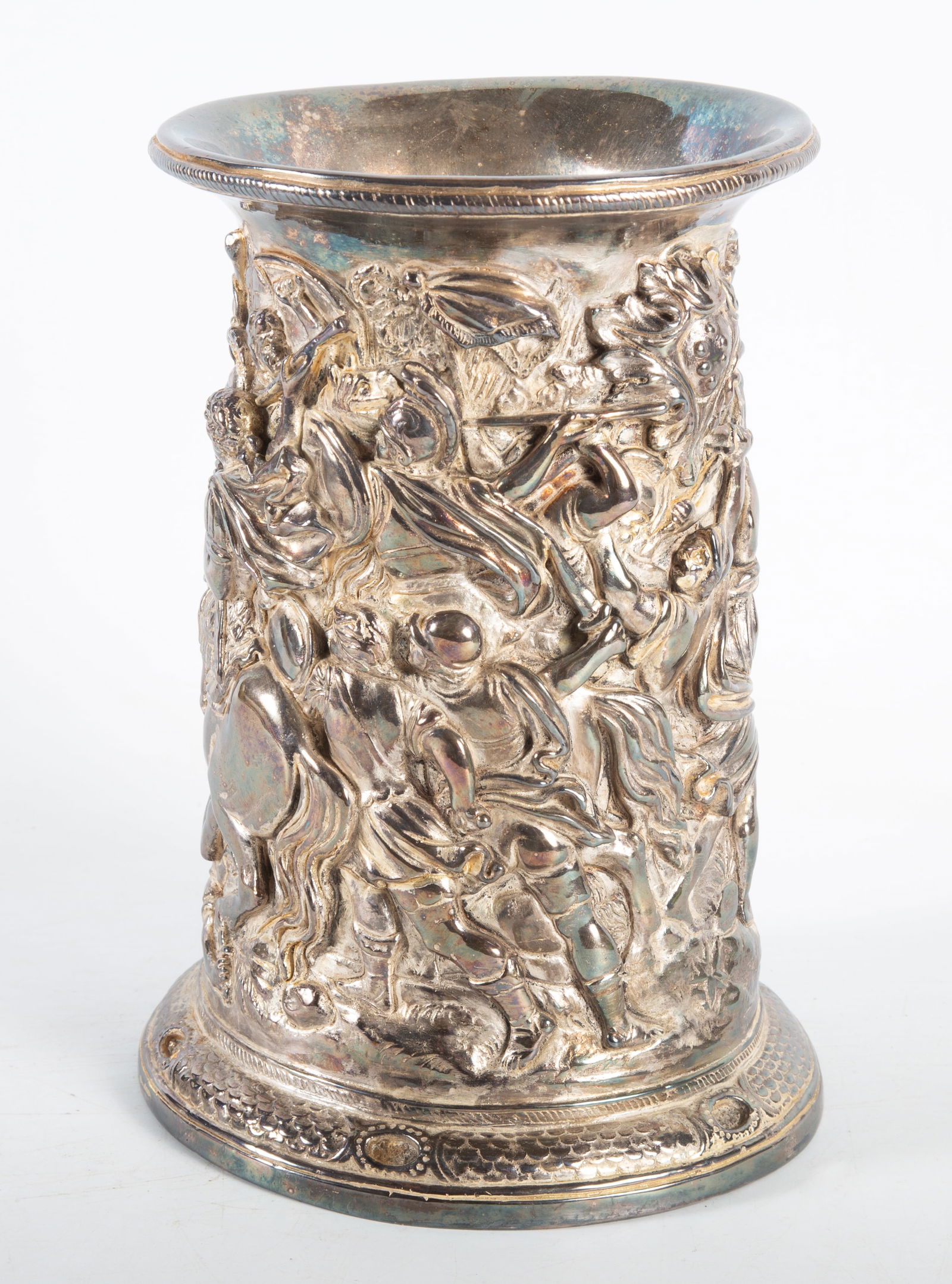 CLASSICAL SILVERED METAL VASE - 2