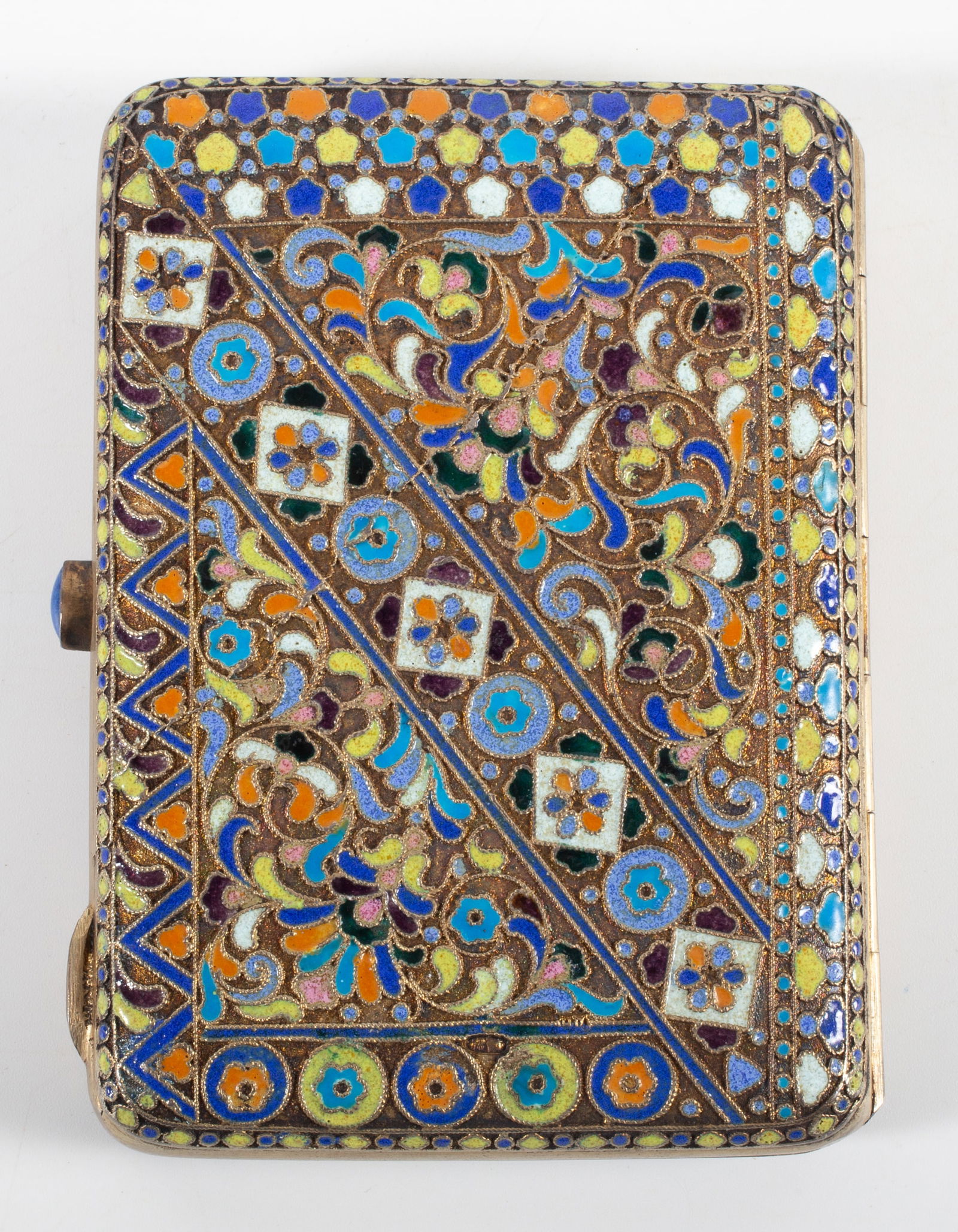 ANTIQUE RUSSIAN ENAMELED BOX - 3