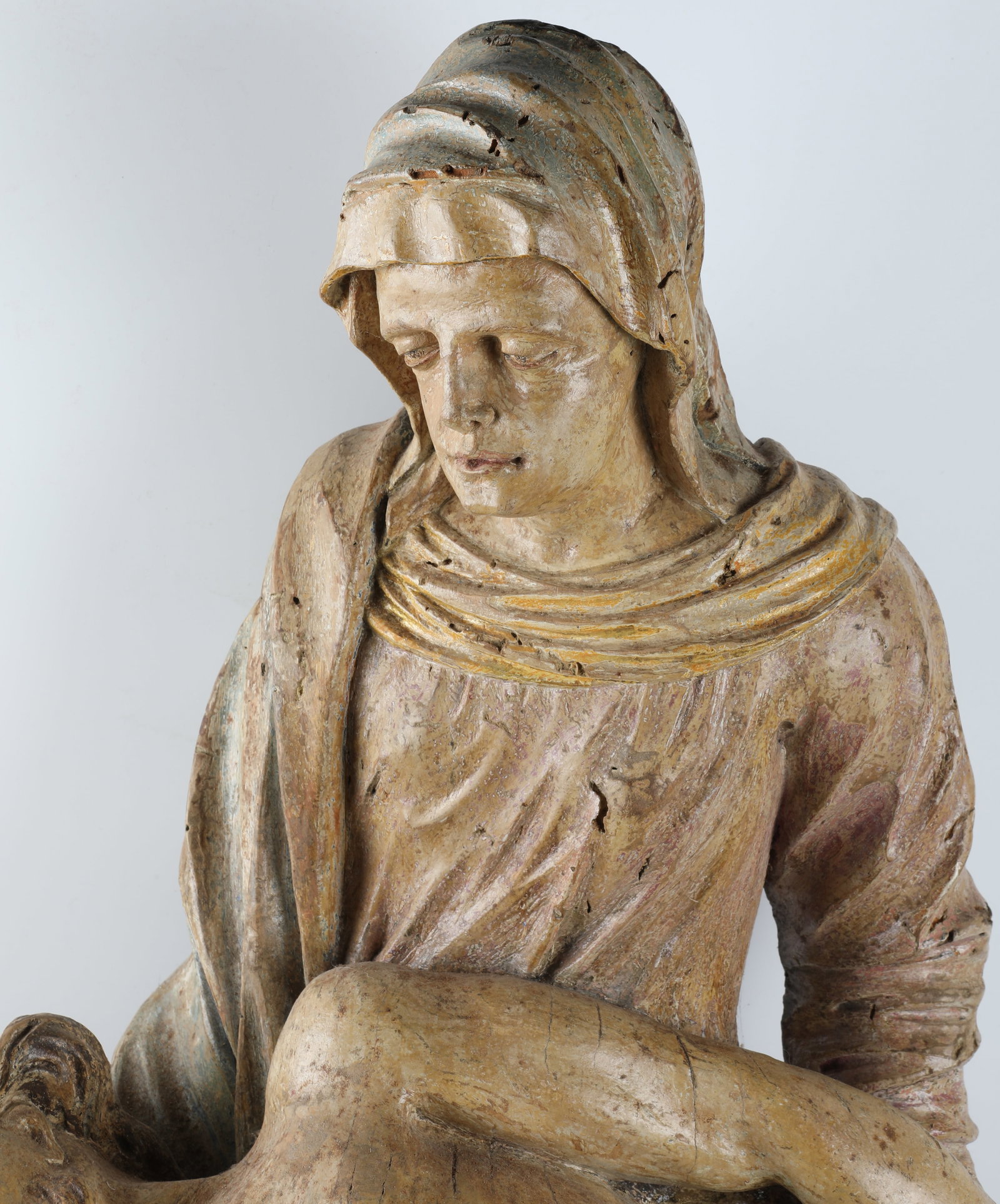 EARLY CARVED PIETA - 2