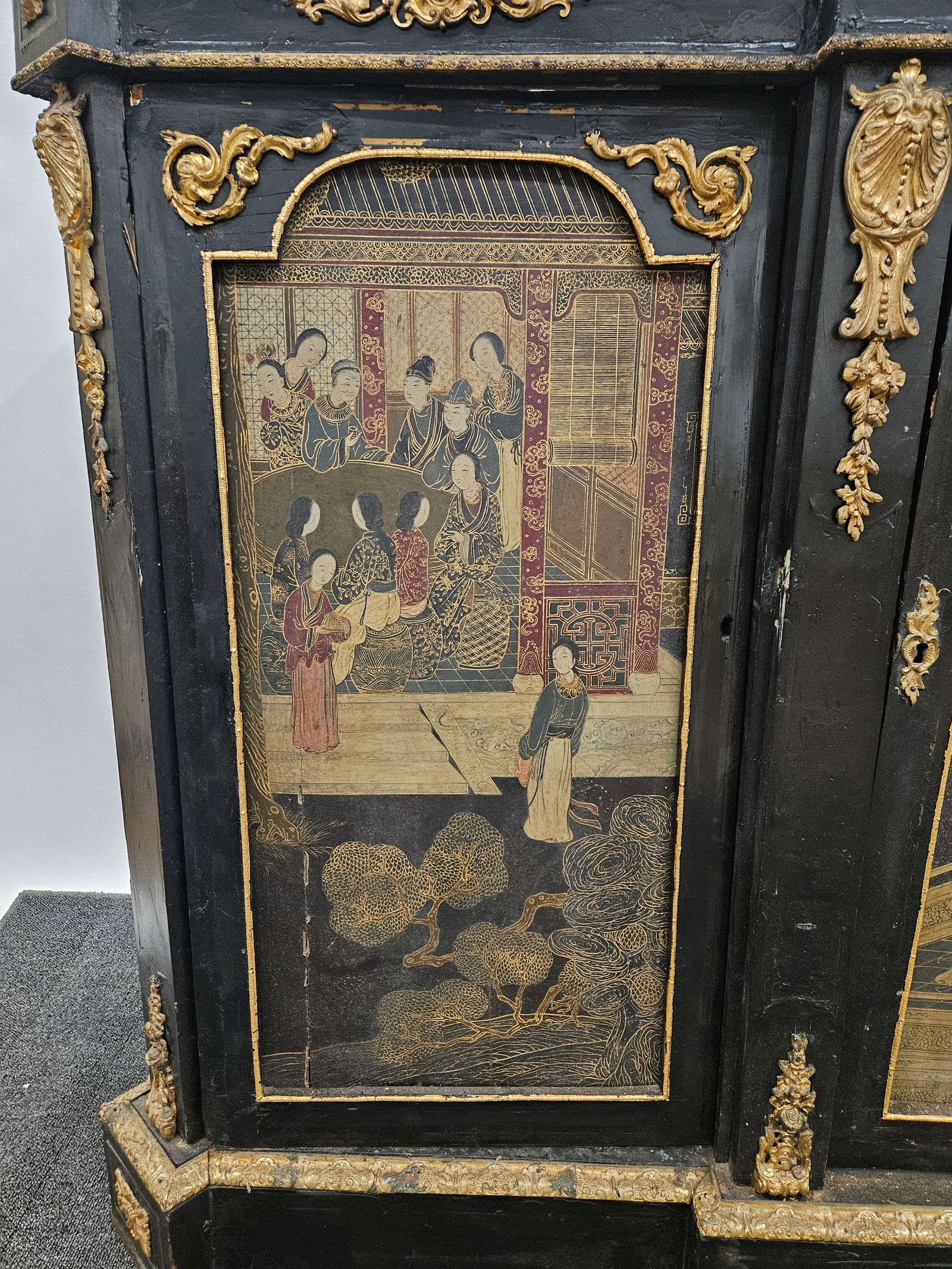 FRENCH EBONIZED CREDENZA - 4