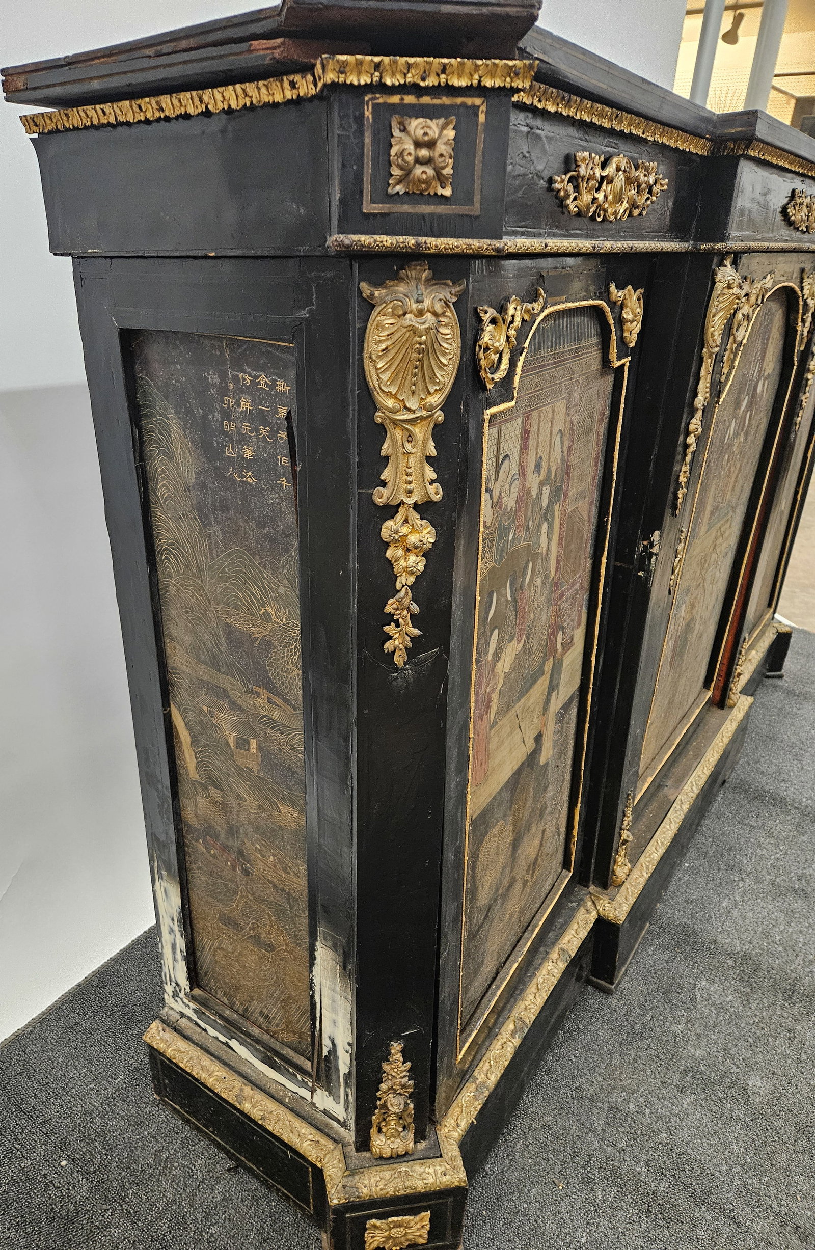 FRENCH EBONIZED CREDENZA - 5