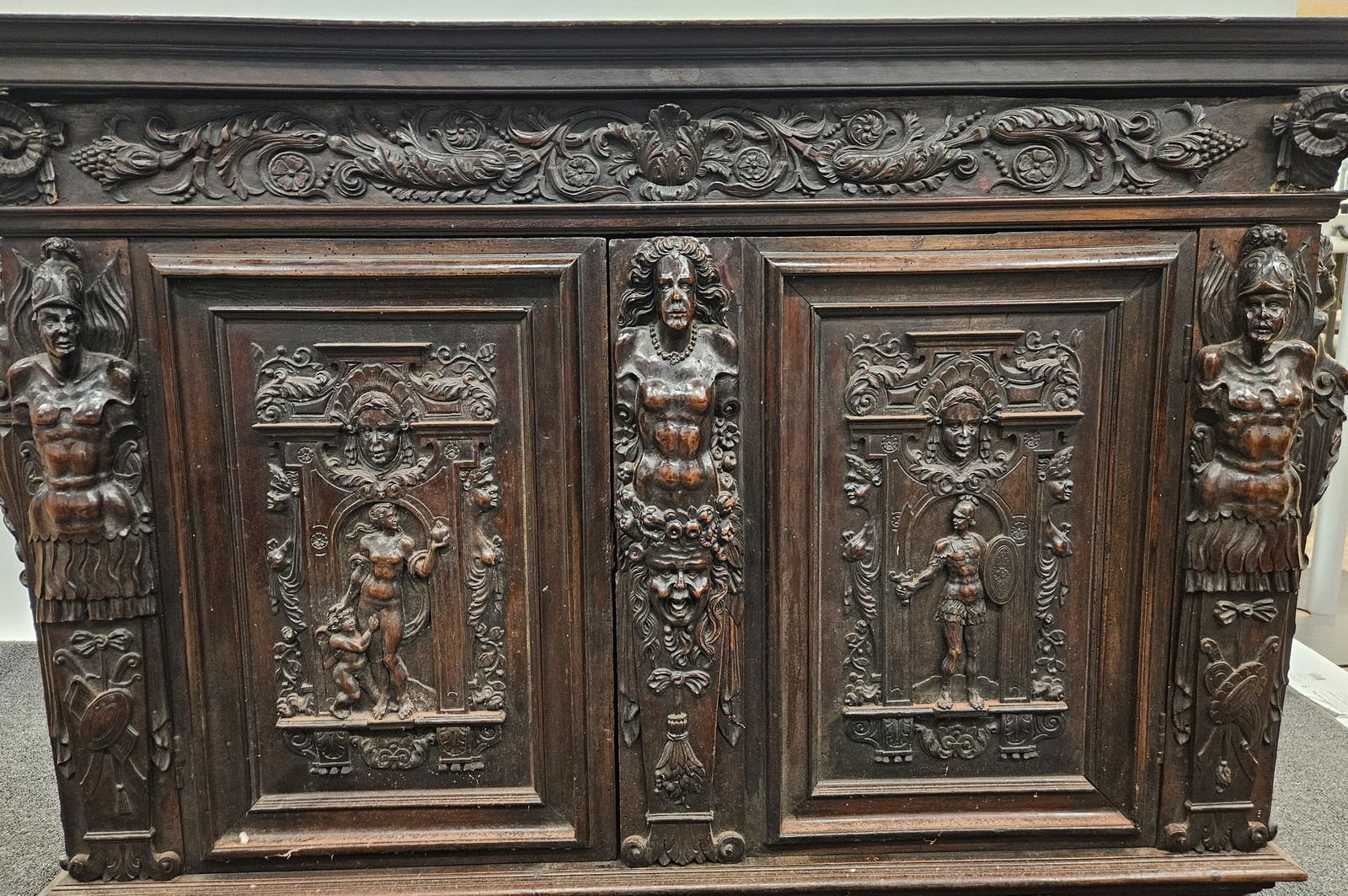 CONTINENTAL WALNUT CUPBOARD - 2