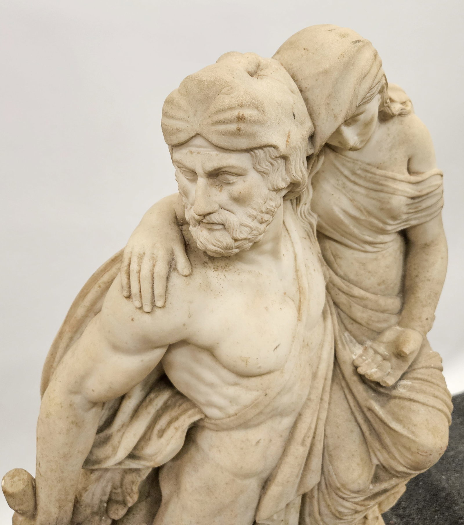 ANTIQUE MARBLE FIGURE GROUP - 4