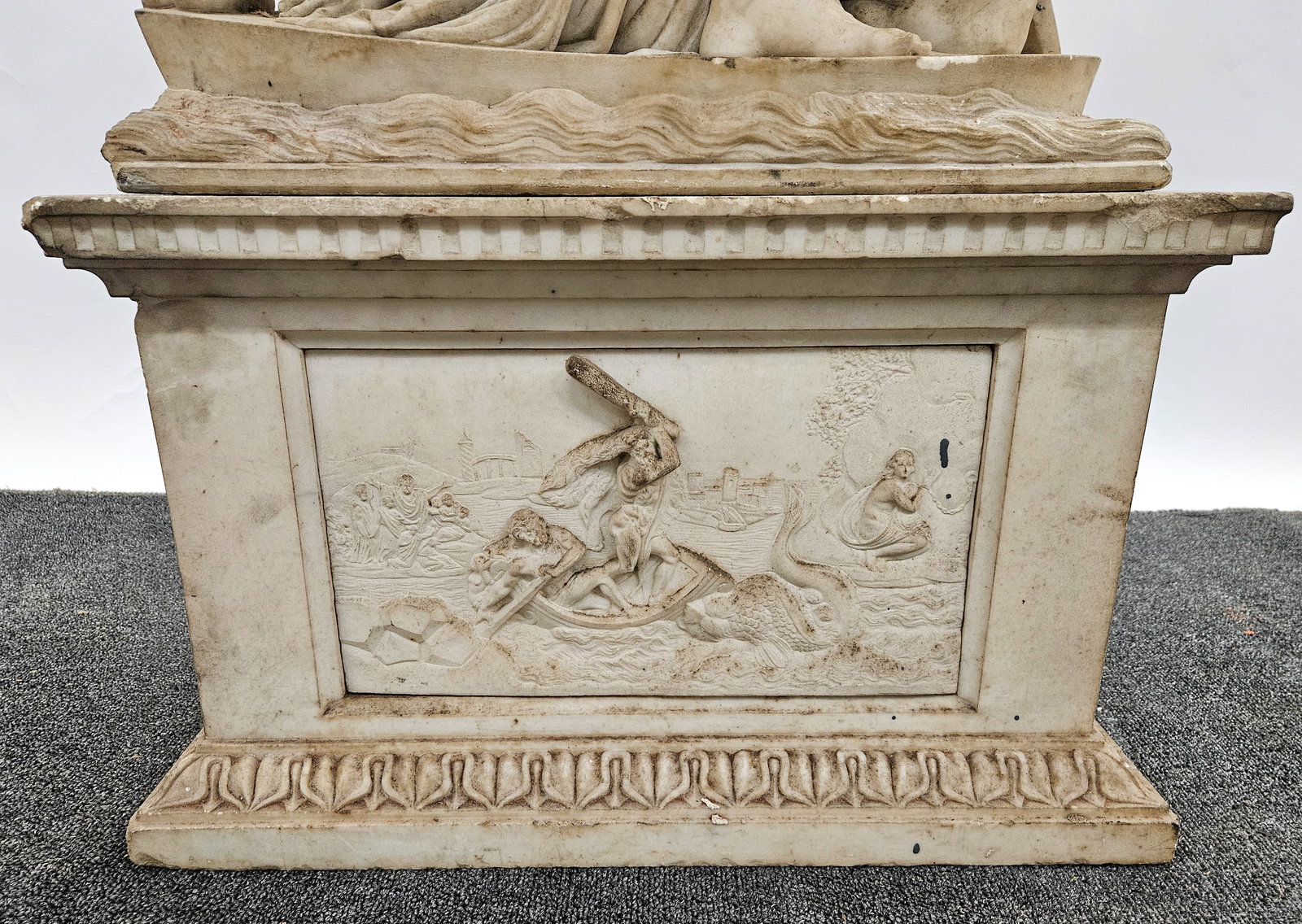 ANTIQUE MARBLE FIGURE GROUP - 6