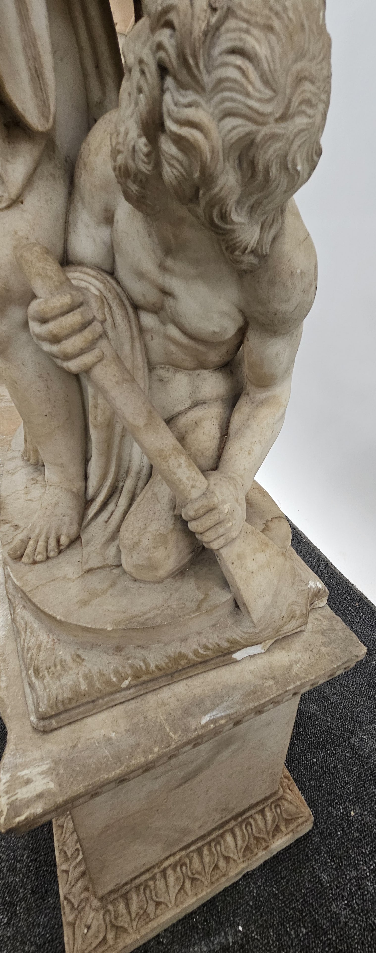 ANTIQUE MARBLE FIGURE GROUP - 7