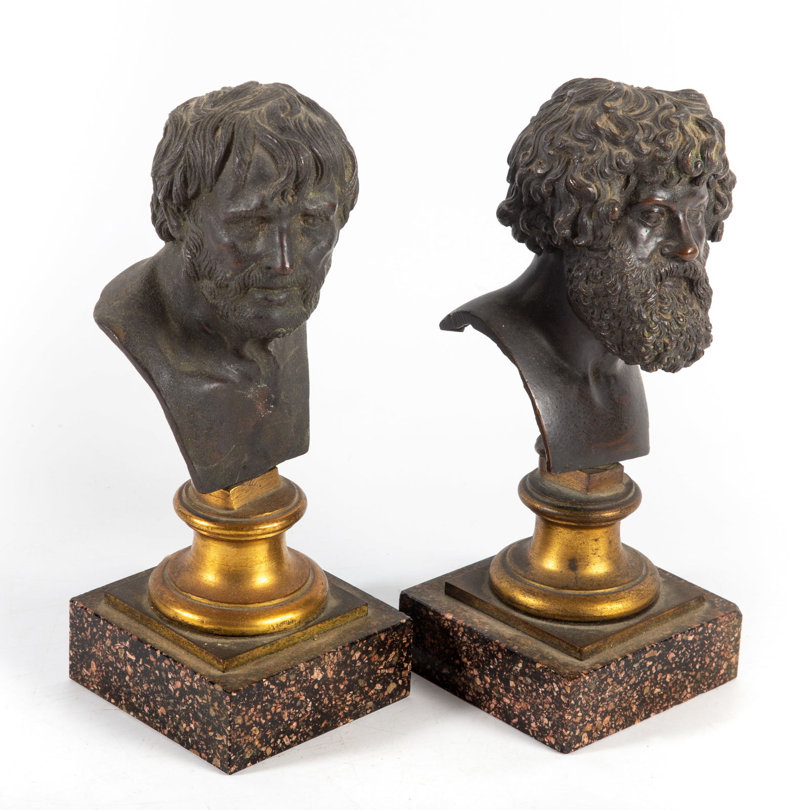 ANTIQUE NEO-CLASSICAL BRONZE BUSTS (2) - 2