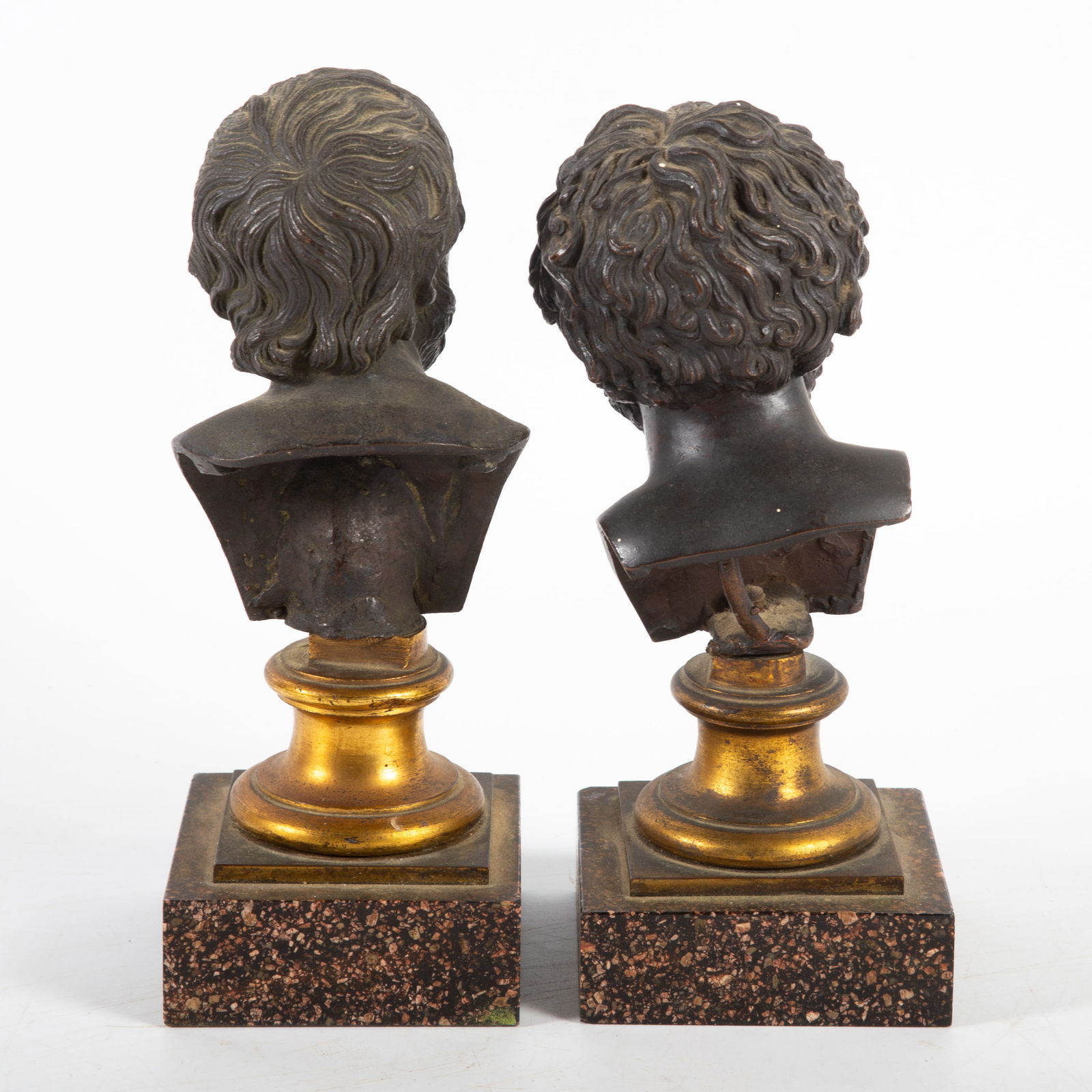 ANTIQUE NEO-CLASSICAL BRONZE BUSTS (2) - 3