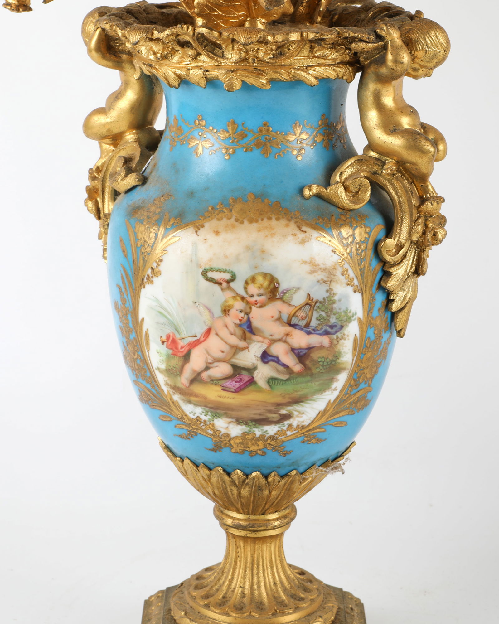 SEVRES STYLE CANDELABRA -PAIR - 2