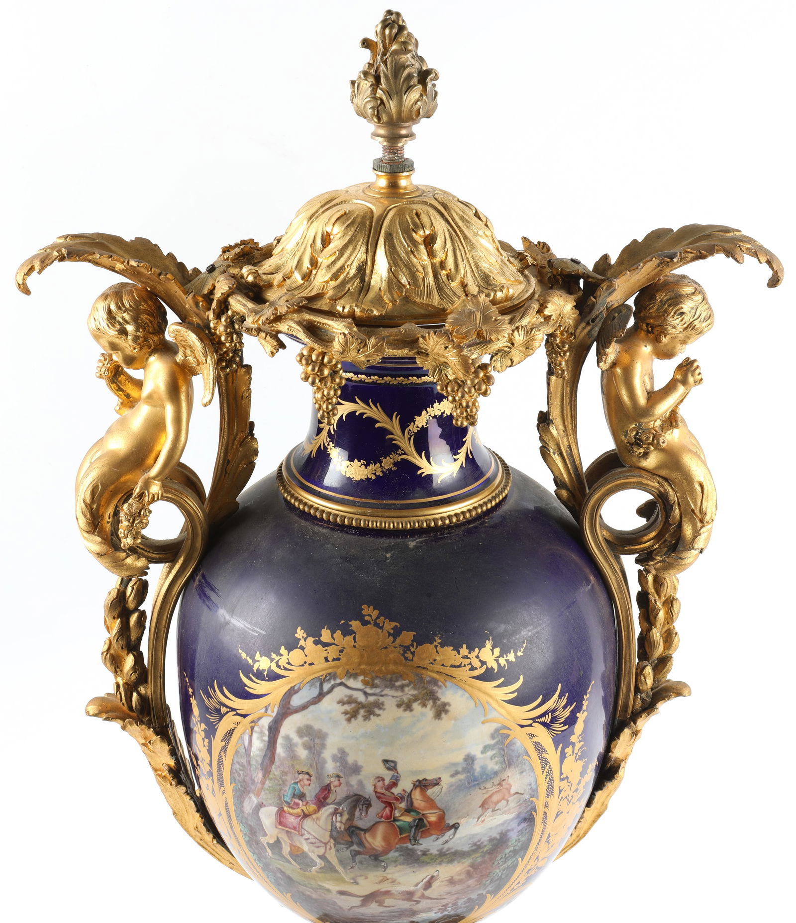 ANTIQUE SEVRES URN - 3