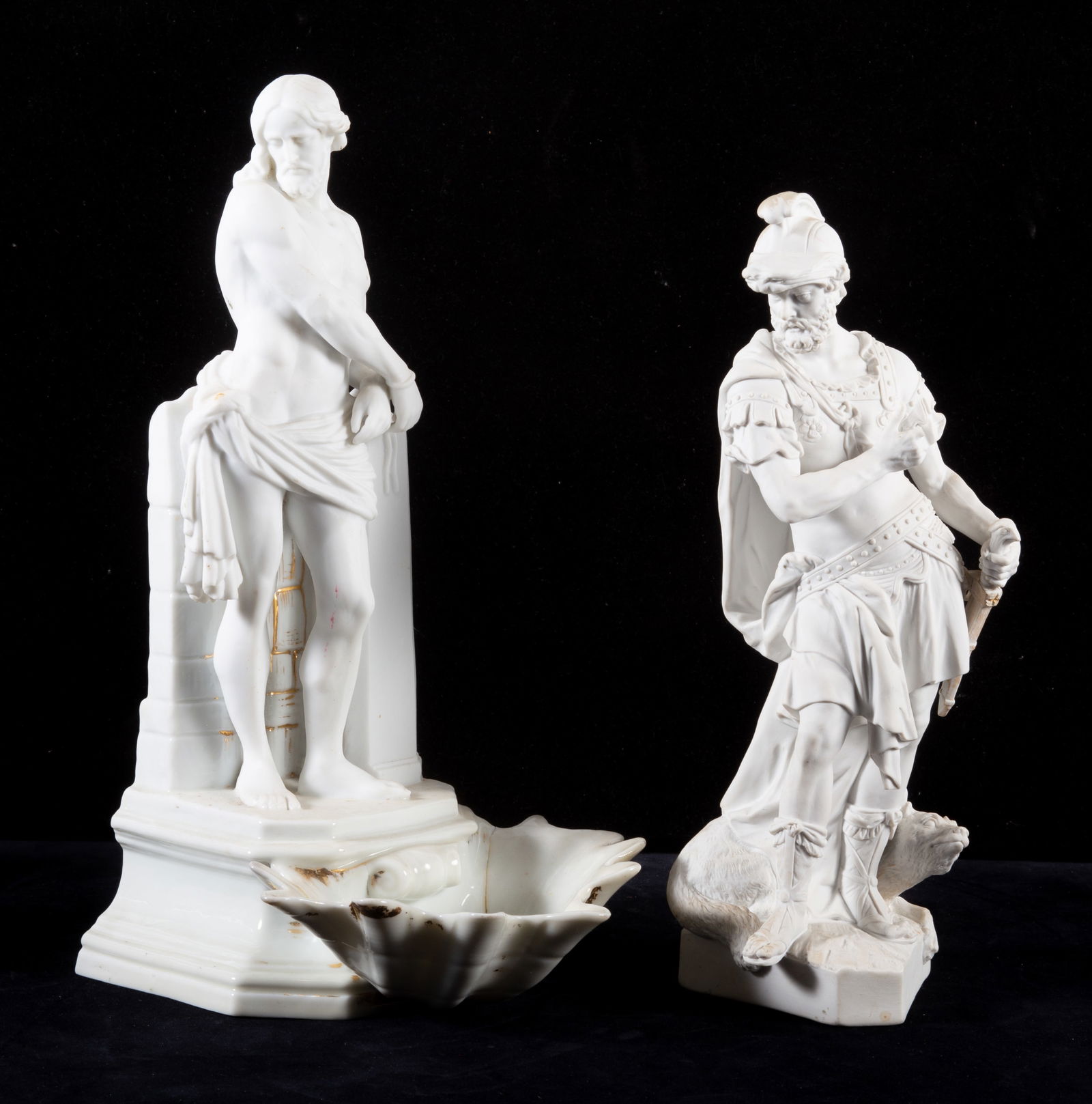 ANTIQUE CONTINENTAL BISQUE FIGURES (4) - 2