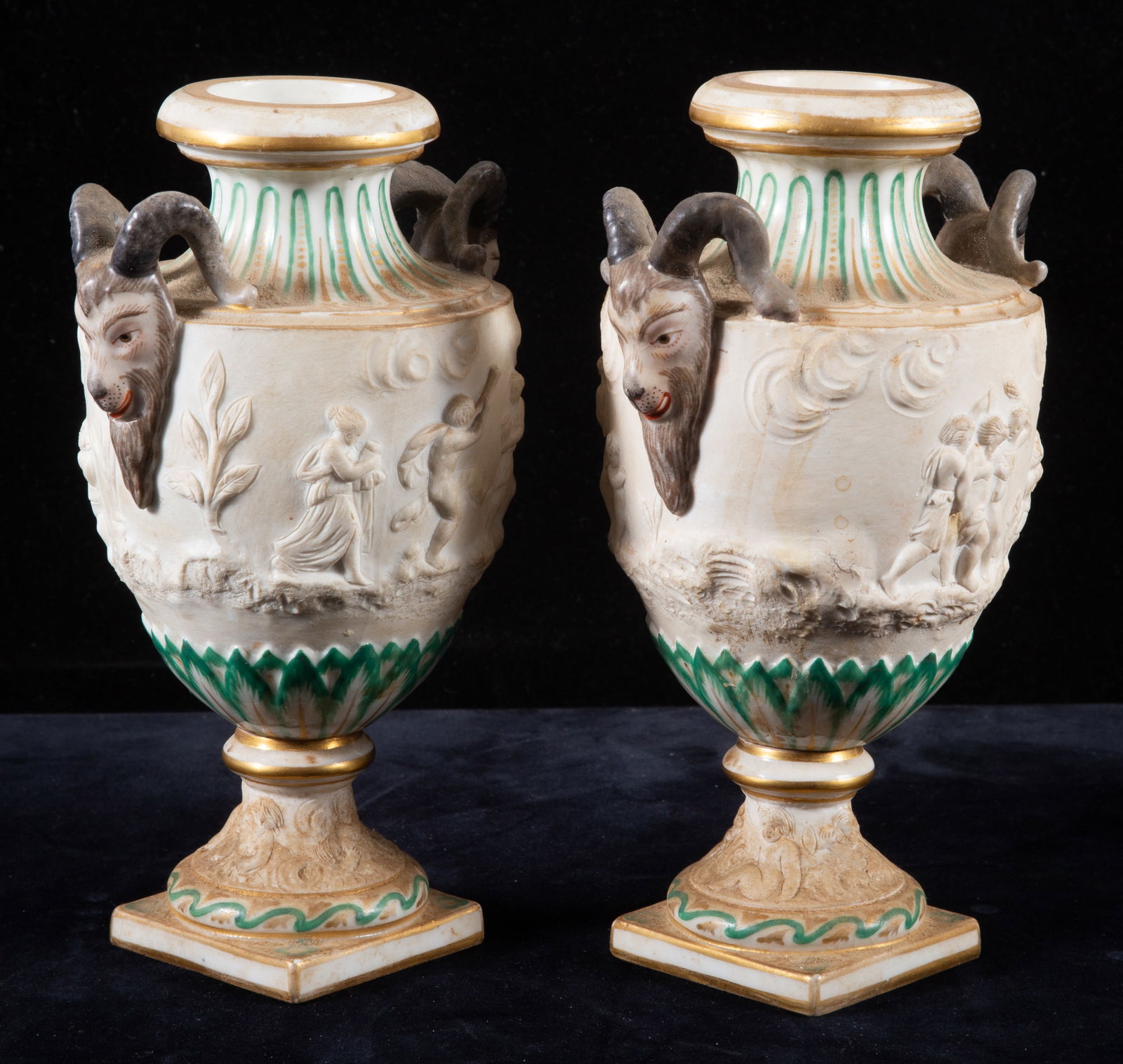 ANTIQUE CONTINENTAL BISQUE FIGURES (4) - 7