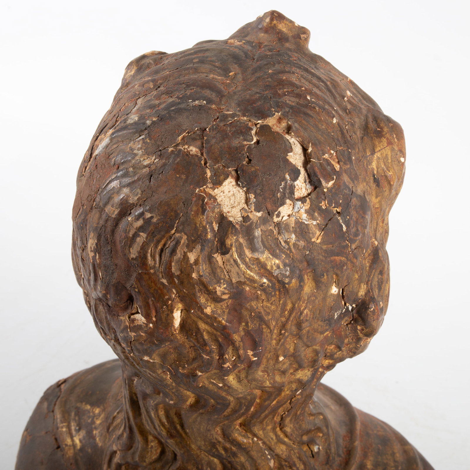 ANTIQUE WOOD BUST - 5