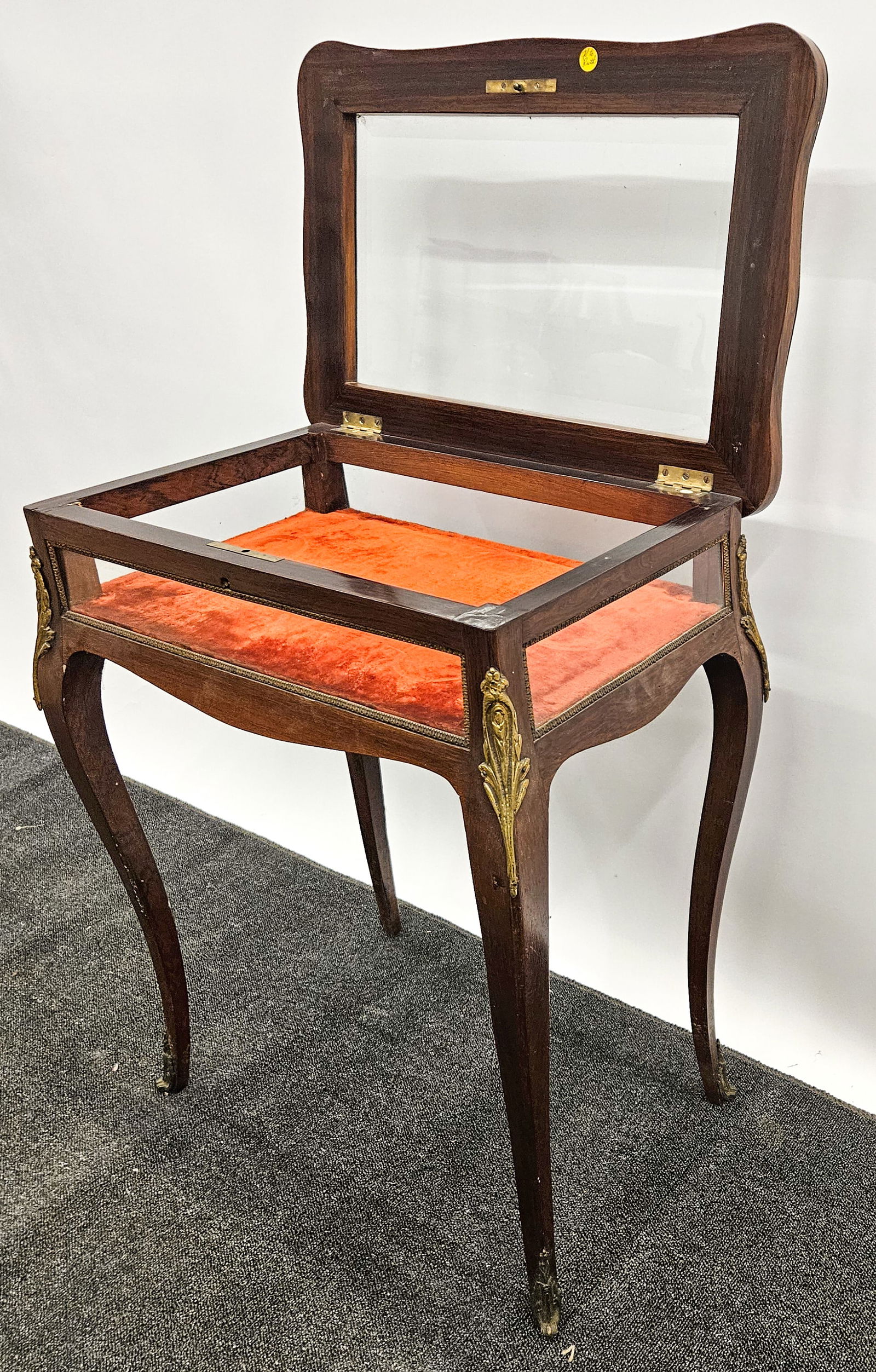 FRENCH INLAID VITRINE TABLE - 7