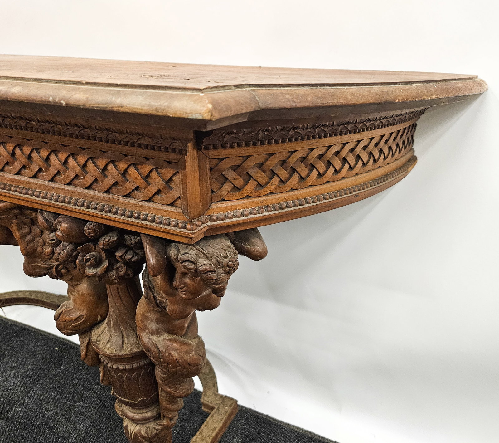 VICTORIAN WALNUT CONSOLE TABLE - 3