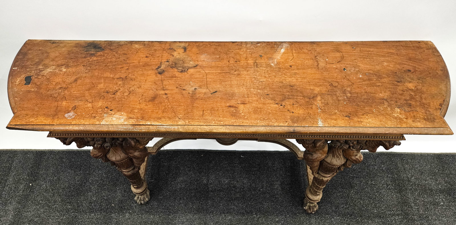 VICTORIAN WALNUT CONSOLE TABLE - 7