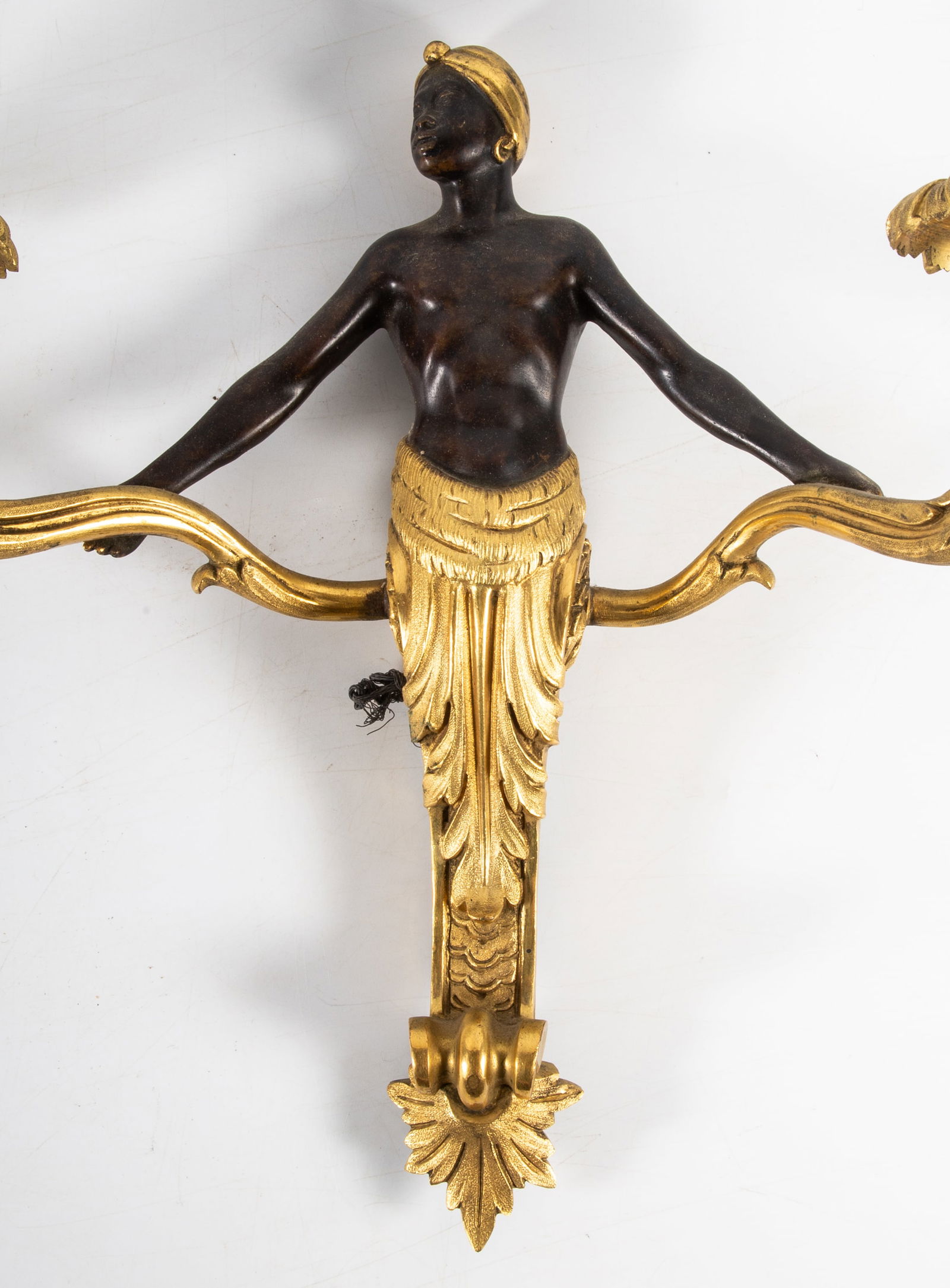 GILT BRONZE SCONCES (2) - 2