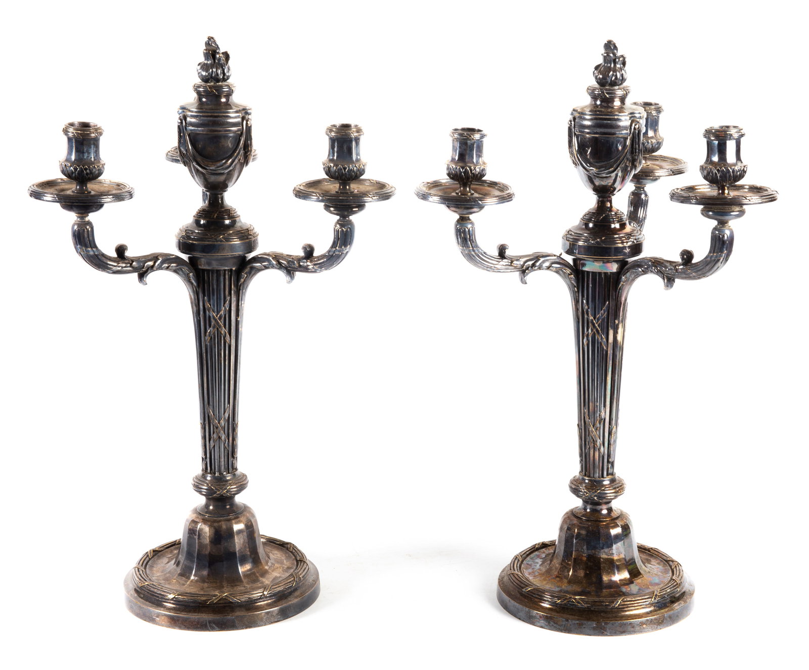 ANTIQUE SILVERPLATED CANDELABRA (1 of 5)