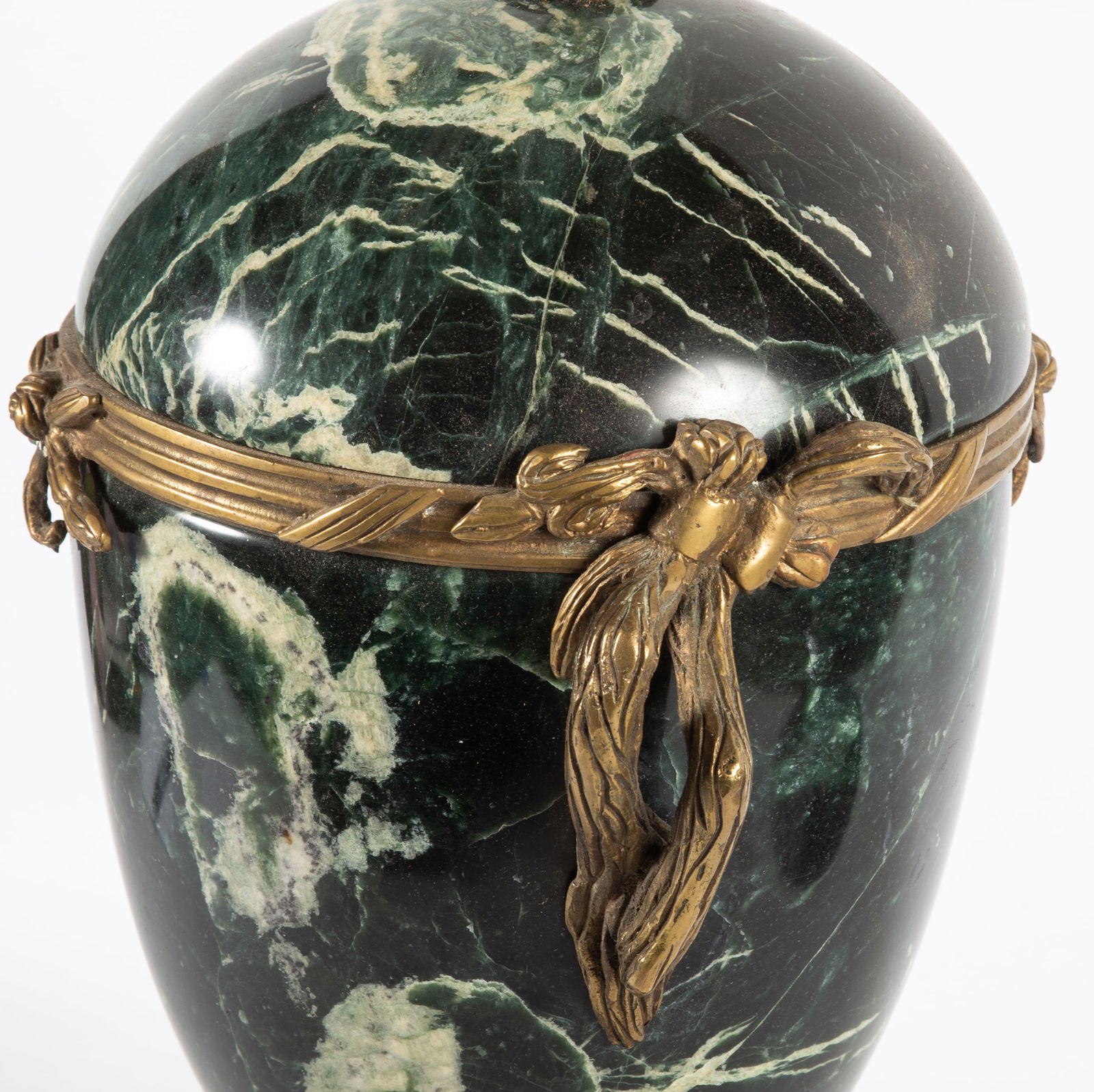 MARBLE BRASS MOUNTED URN - 4