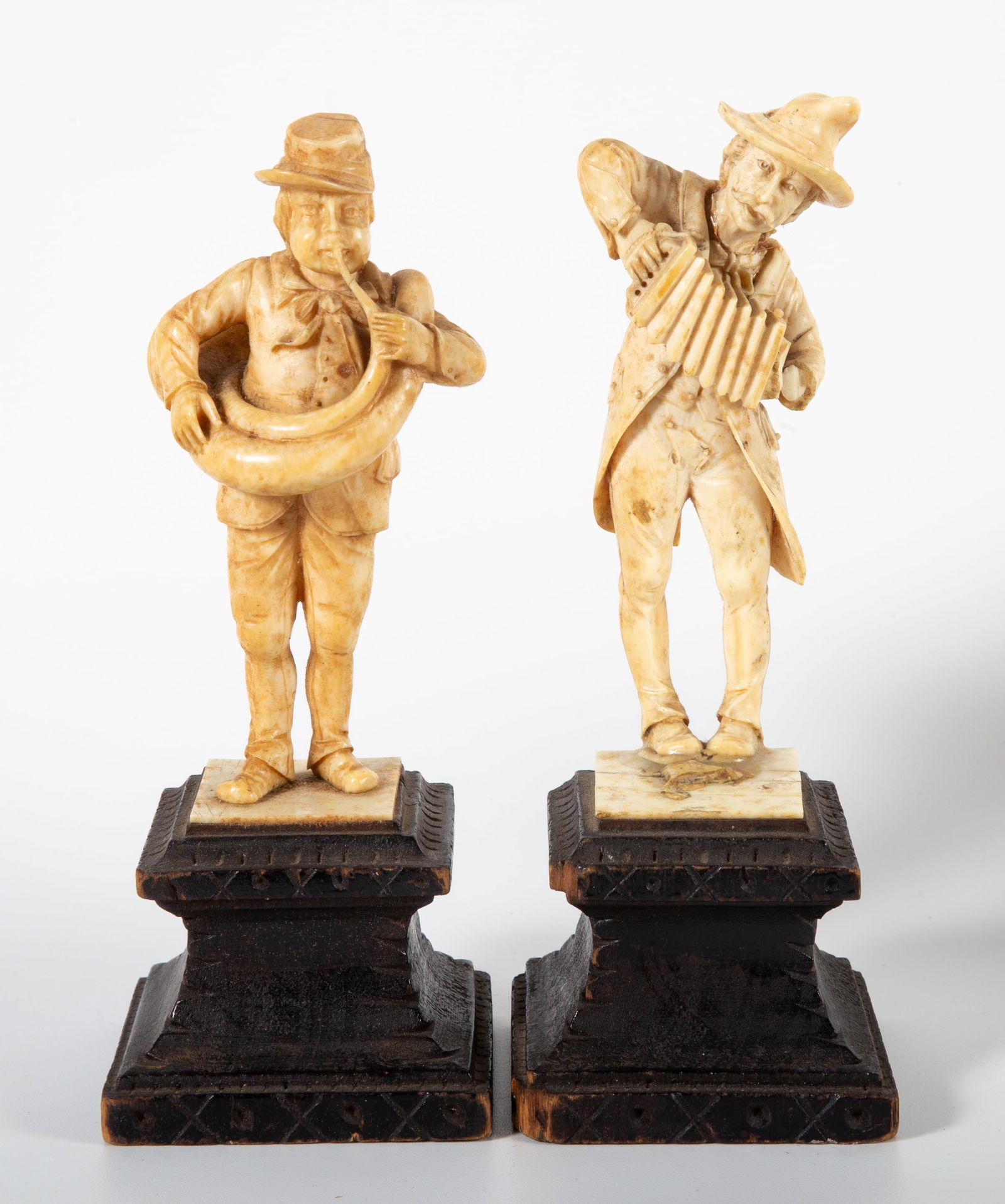 (4) ANTIQUE CARVED BONE FIGURES - 3