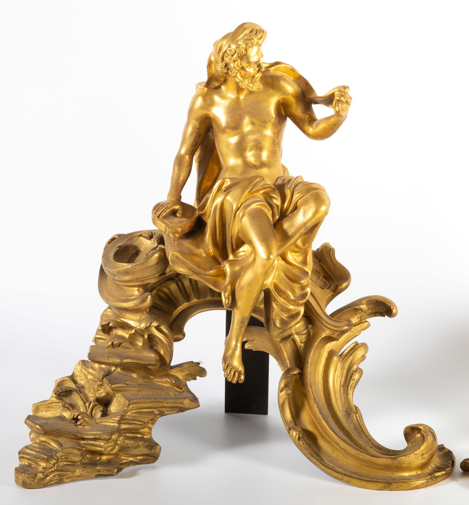 GILT BRONZE CHENETS - PAIR - 2