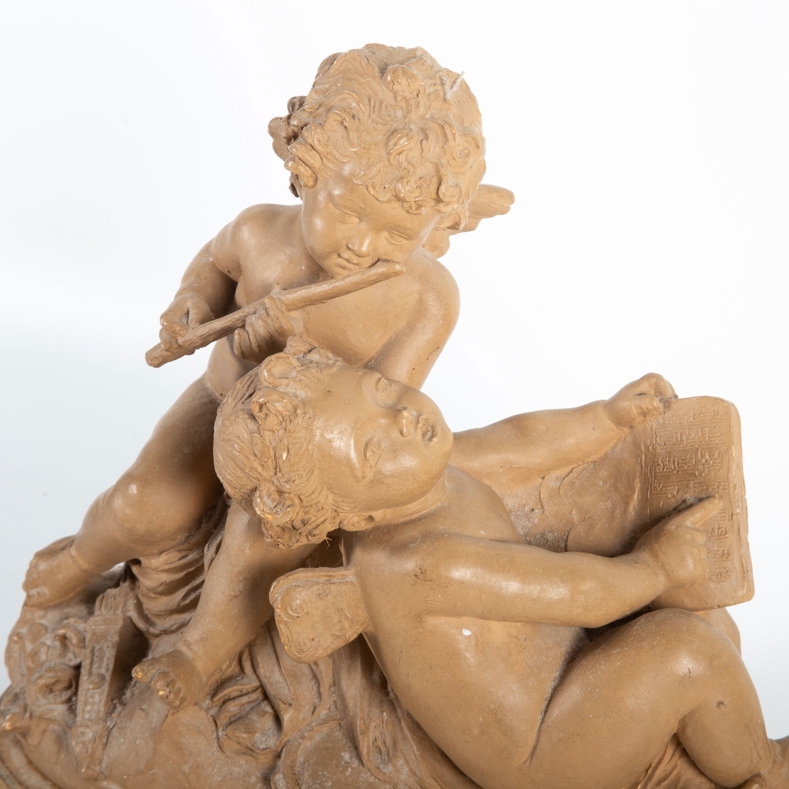 FRENCH TERRACOTTA FIGURAL GROUP - 2