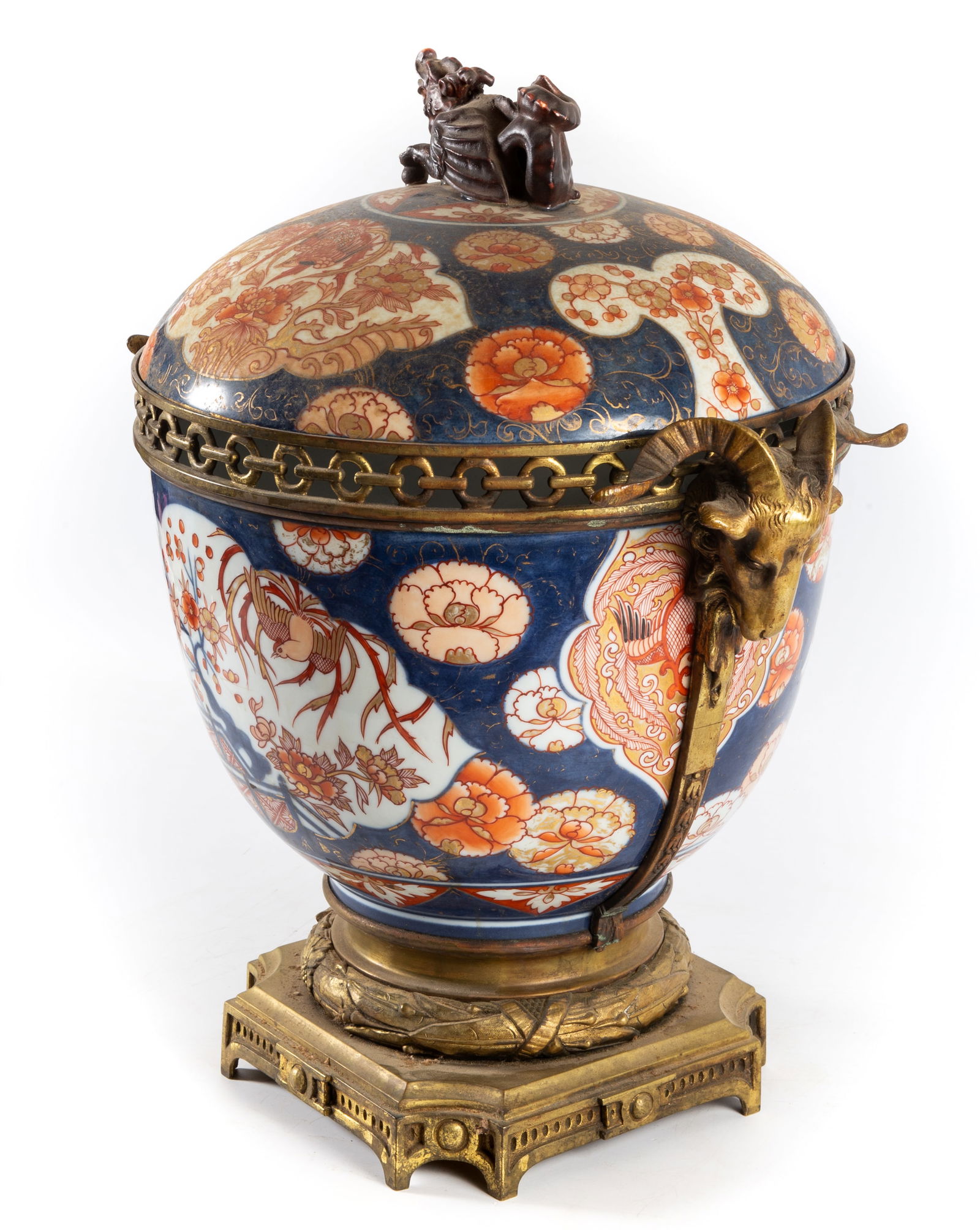 ANTIQUE IMARI COVERED URN - 4