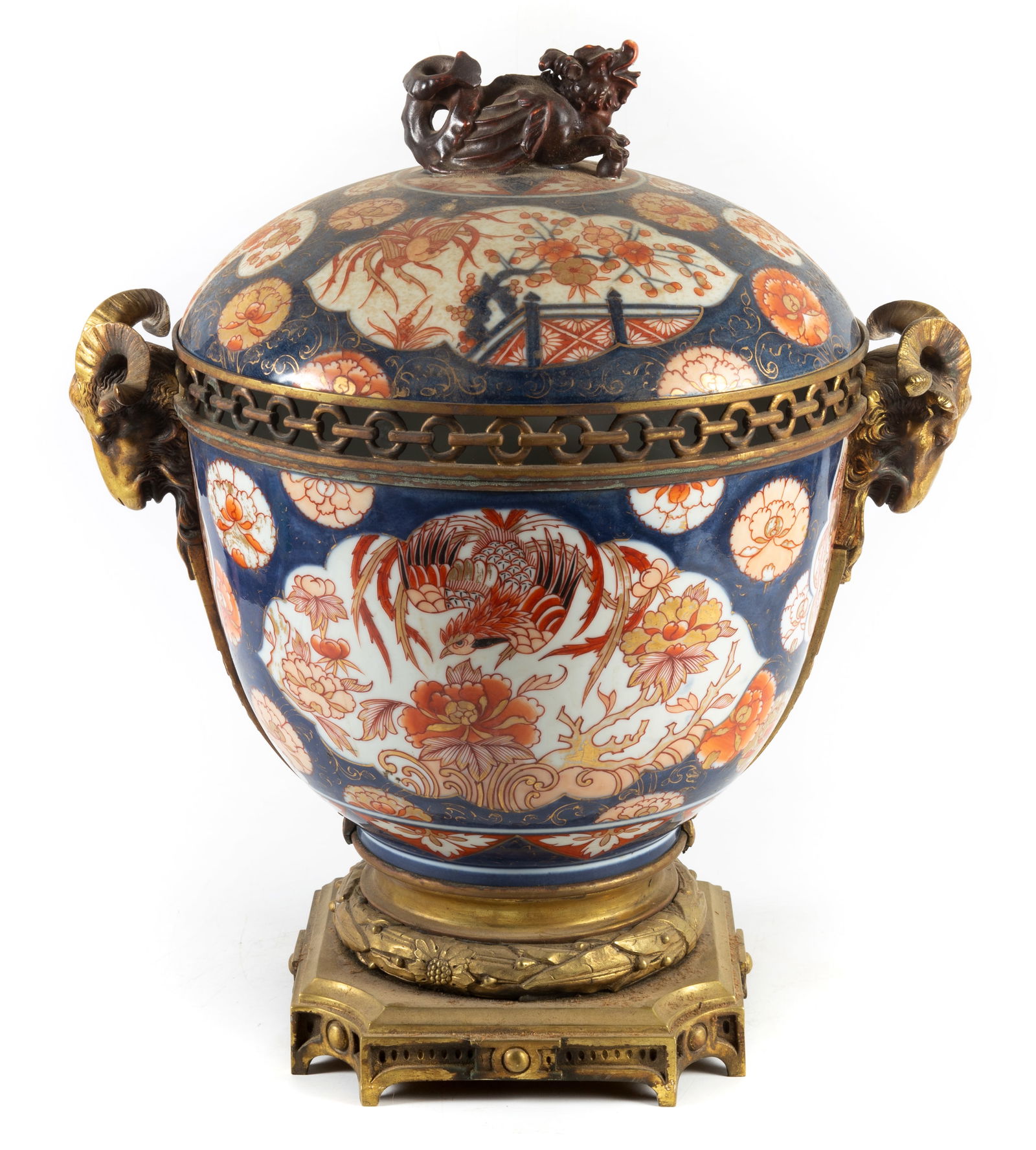 ANTIQUE IMARI COVERED URN - 5
