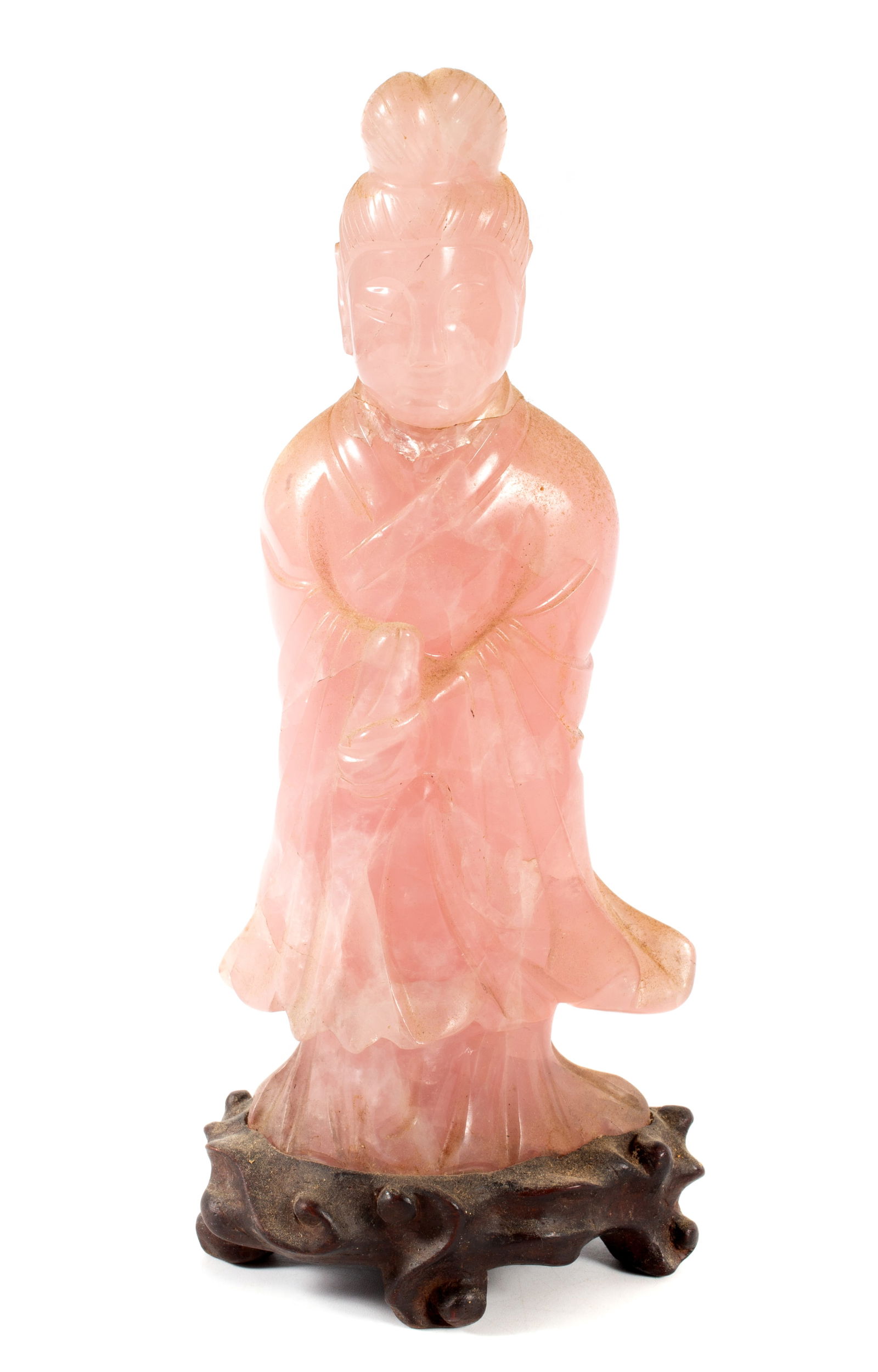 CHINESE ROSE QUARTZ FIGURES (2) - 5