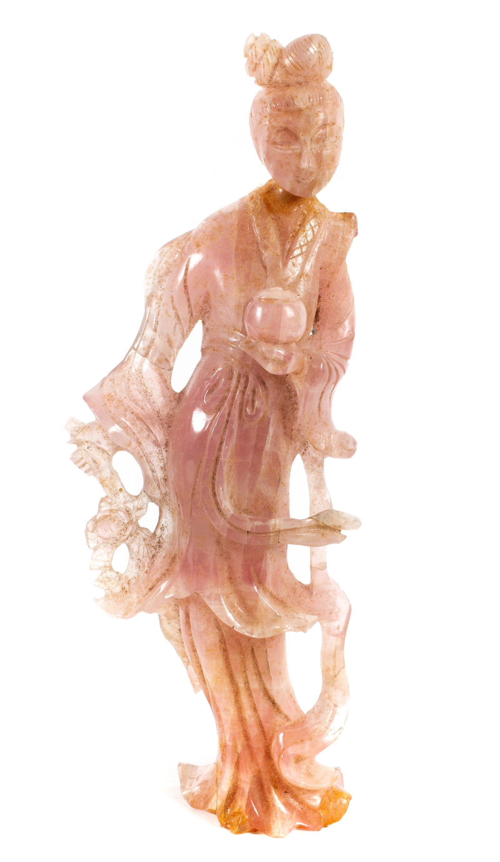 CHINESE ROSE QUARTZ FIGURES (2) - 6