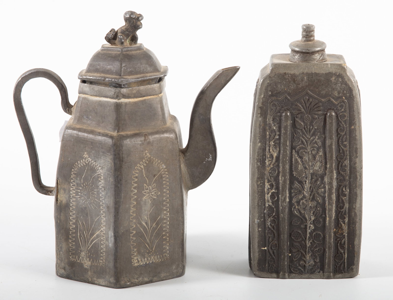 (2) EARLY SCANDINAVIAN PEWTER VESSELS (1 of 3)