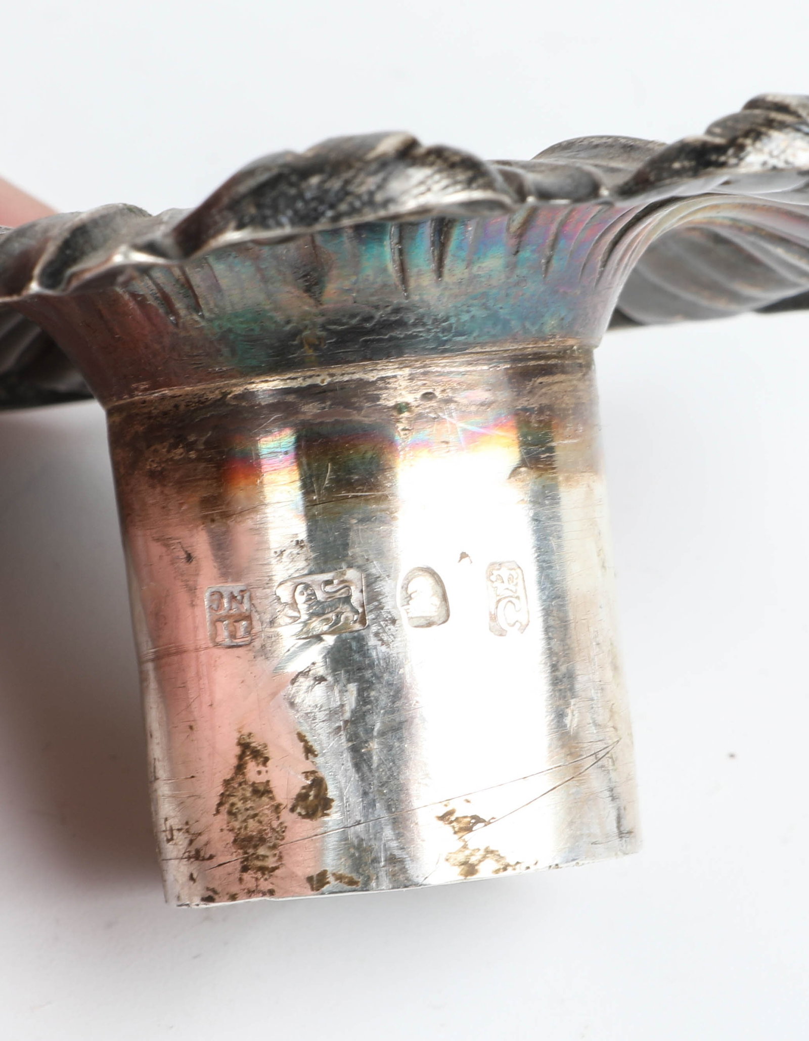 PAIR GEORGIAN SILVER CANDLESTICKS - 13