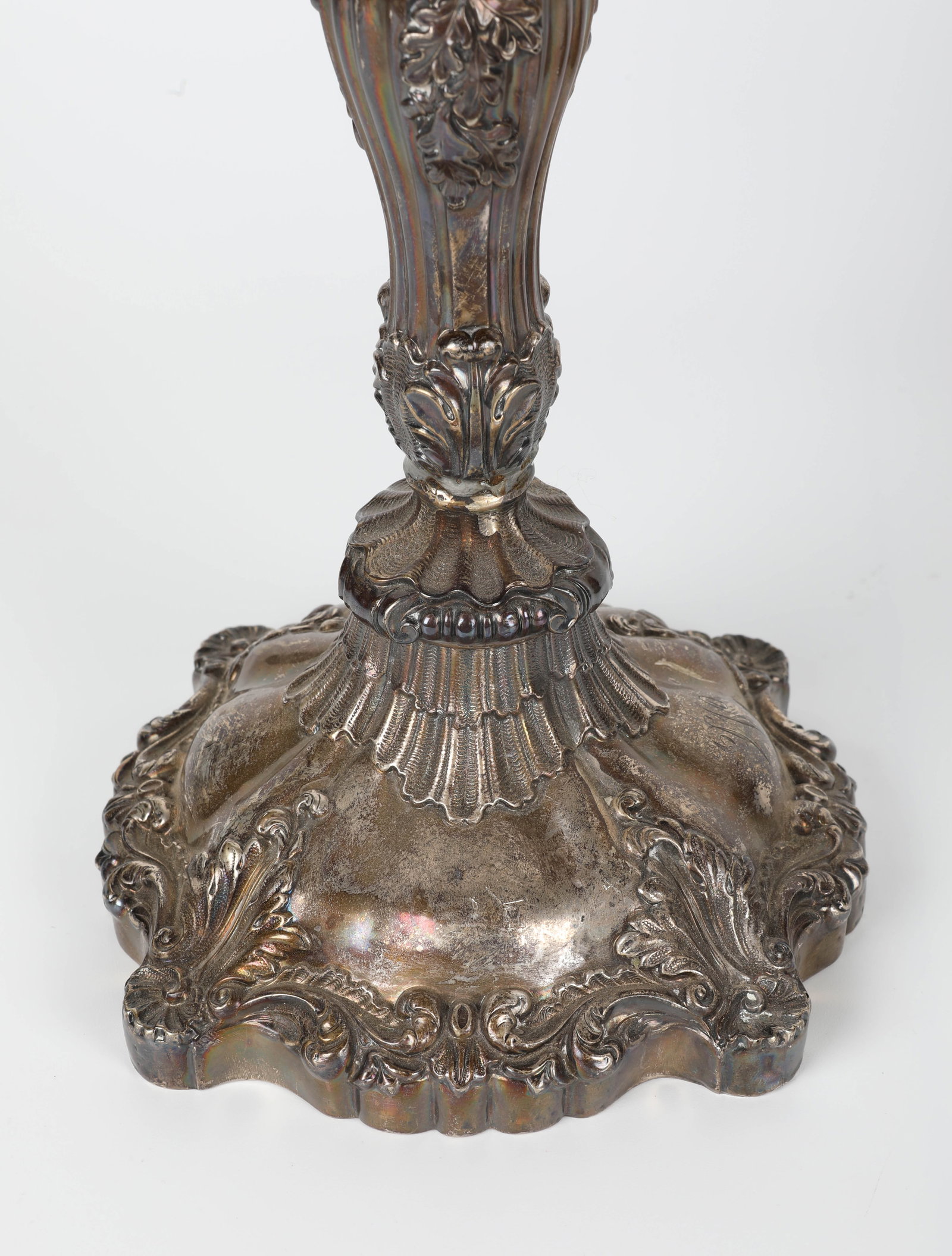 PAIR GEORGIAN SILVER CANDLESTICKS - 3