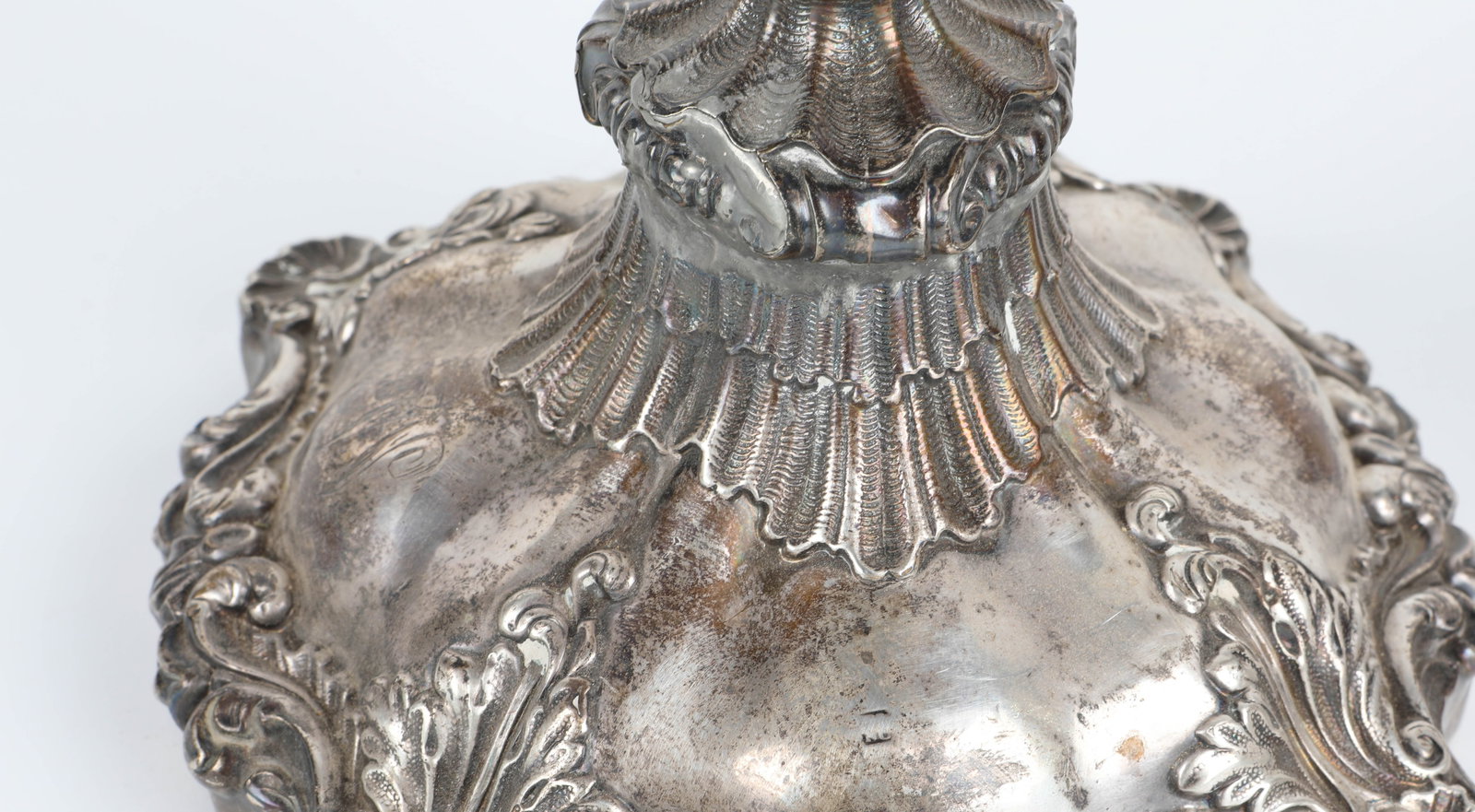 PAIR GEORGIAN SILVER CANDLESTICKS - 8