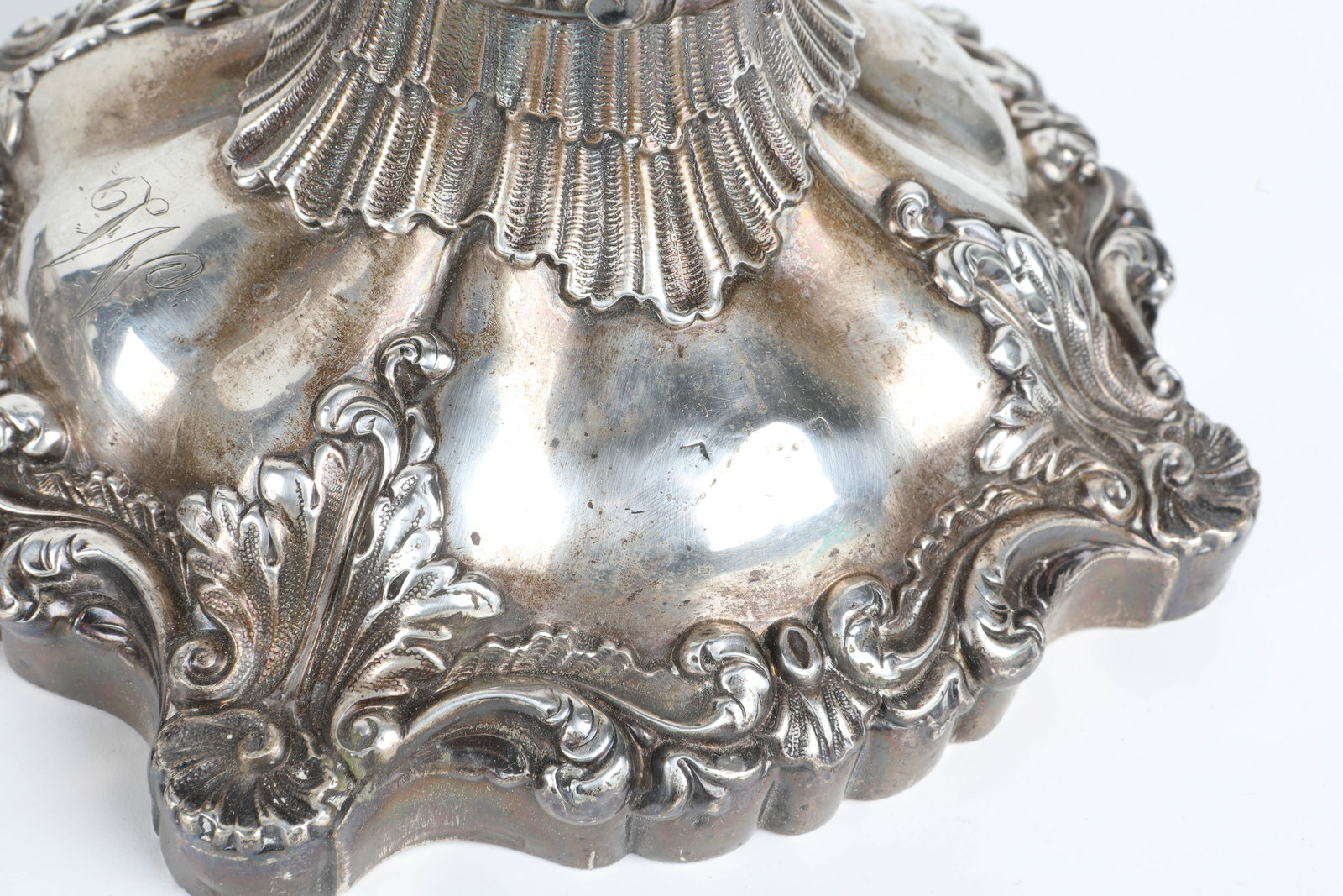 PAIR GEORGIAN SILVER CANDLESTICKS - 9