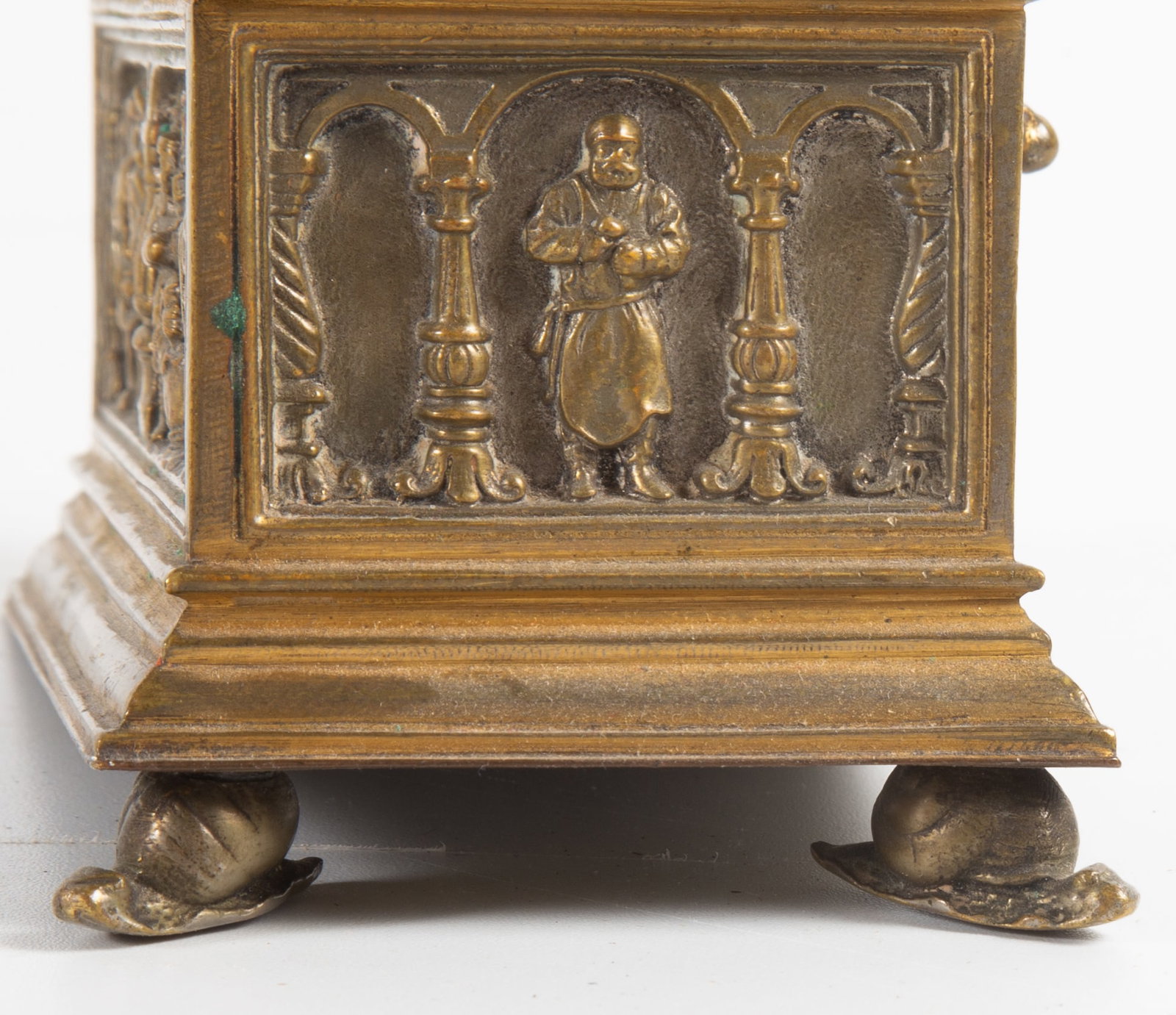 SMALL RUSSIAN BRASS ALMS BOX - 3