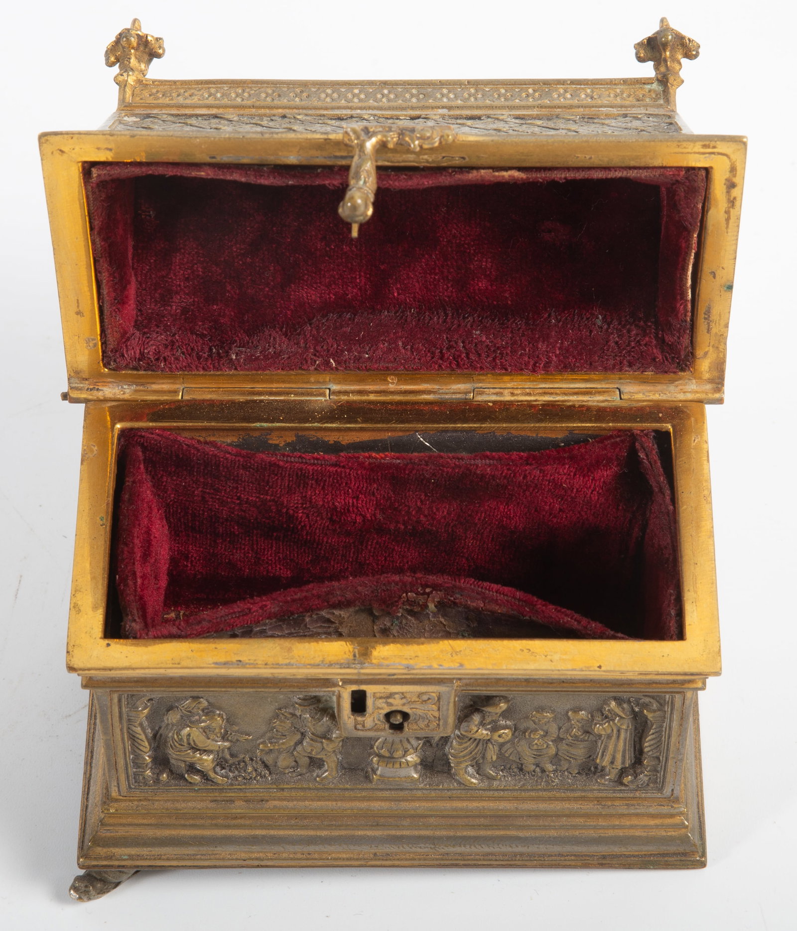 SMALL RUSSIAN BRASS ALMS BOX - 4