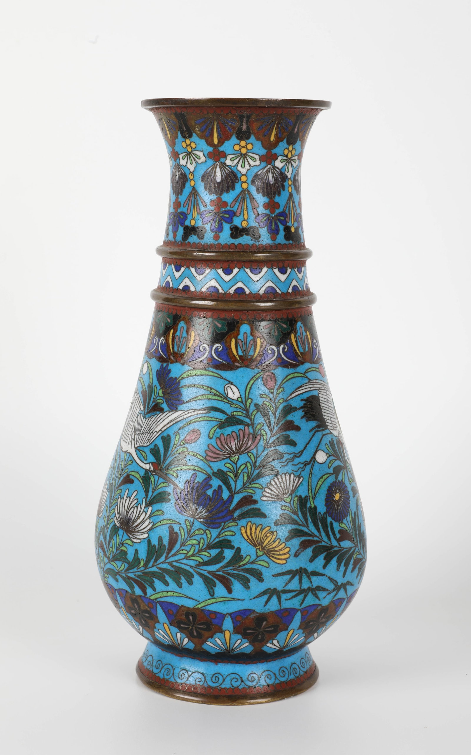 (2) CLOISONNE VASES - 3