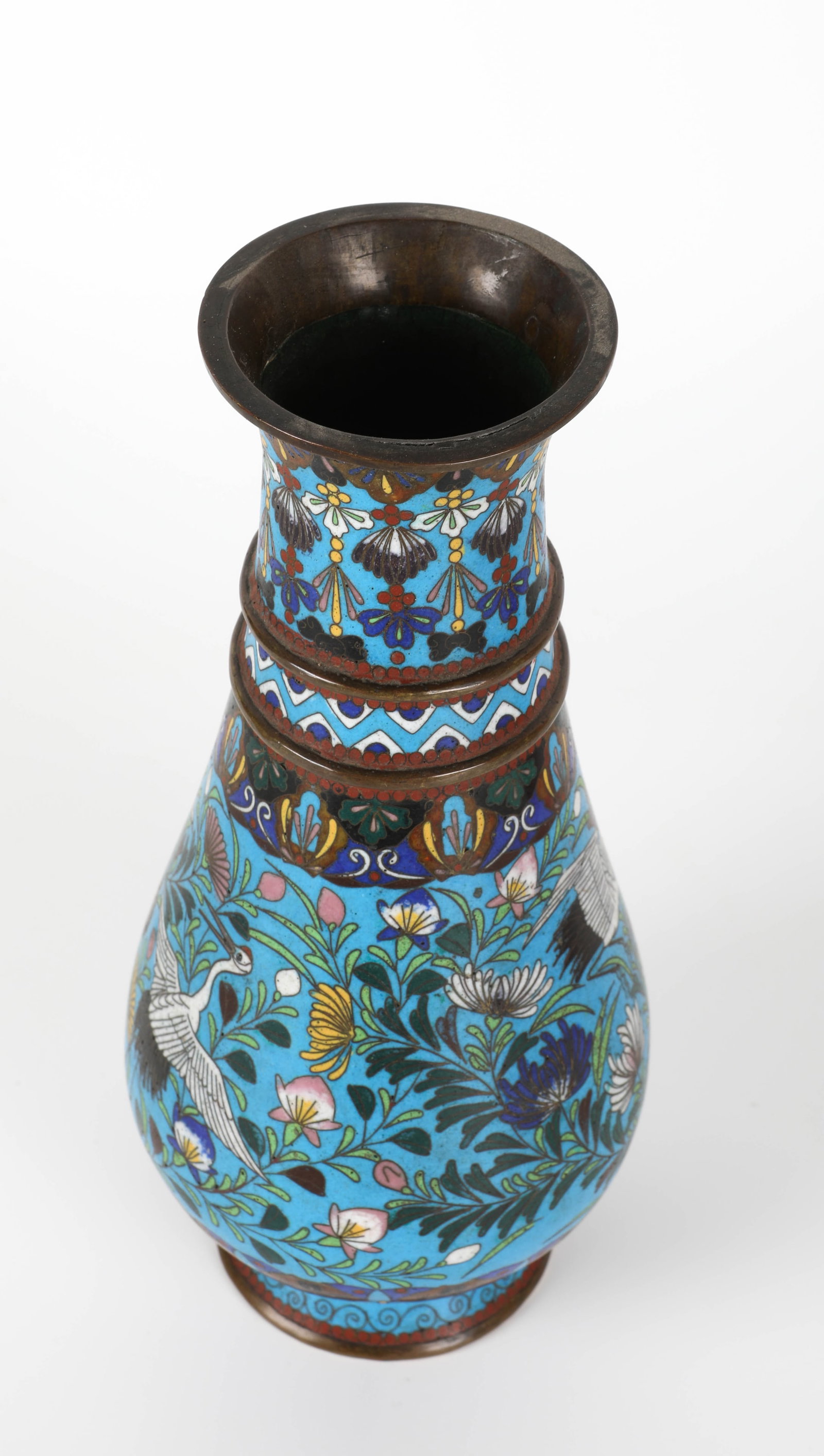 (2) CLOISONNE VASES - 6