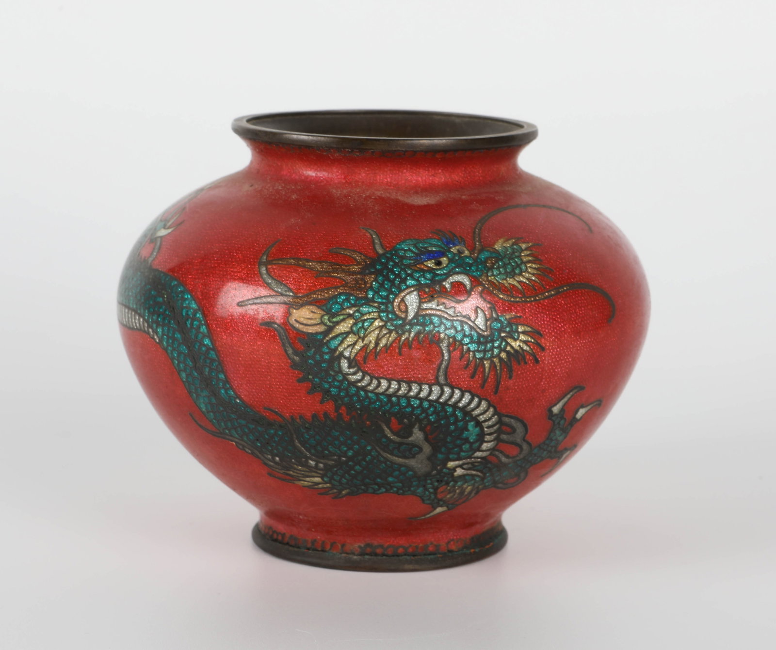 (2) CLOISONNE VASES - 8