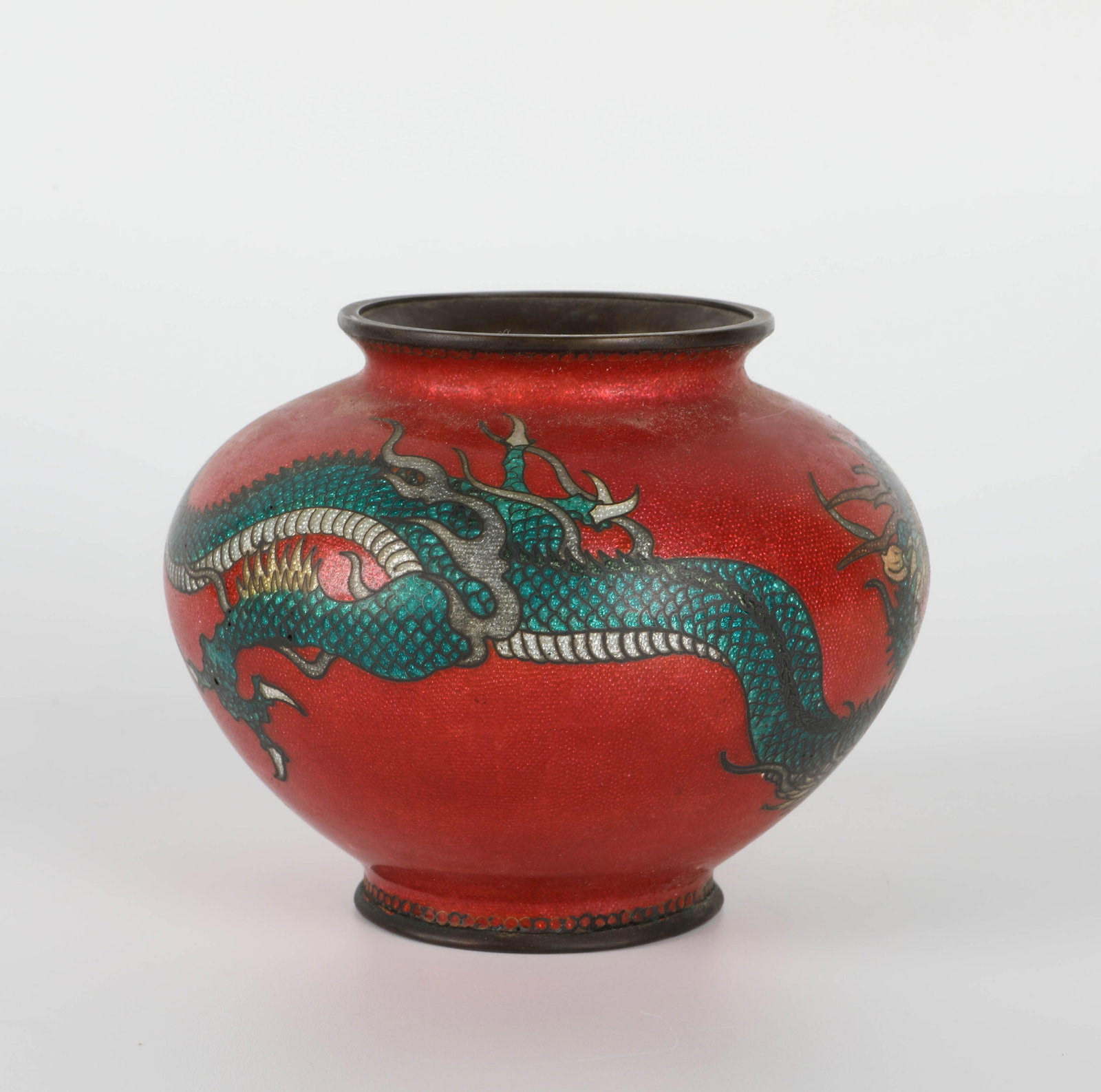 (2) CLOISONNE VASES - 9