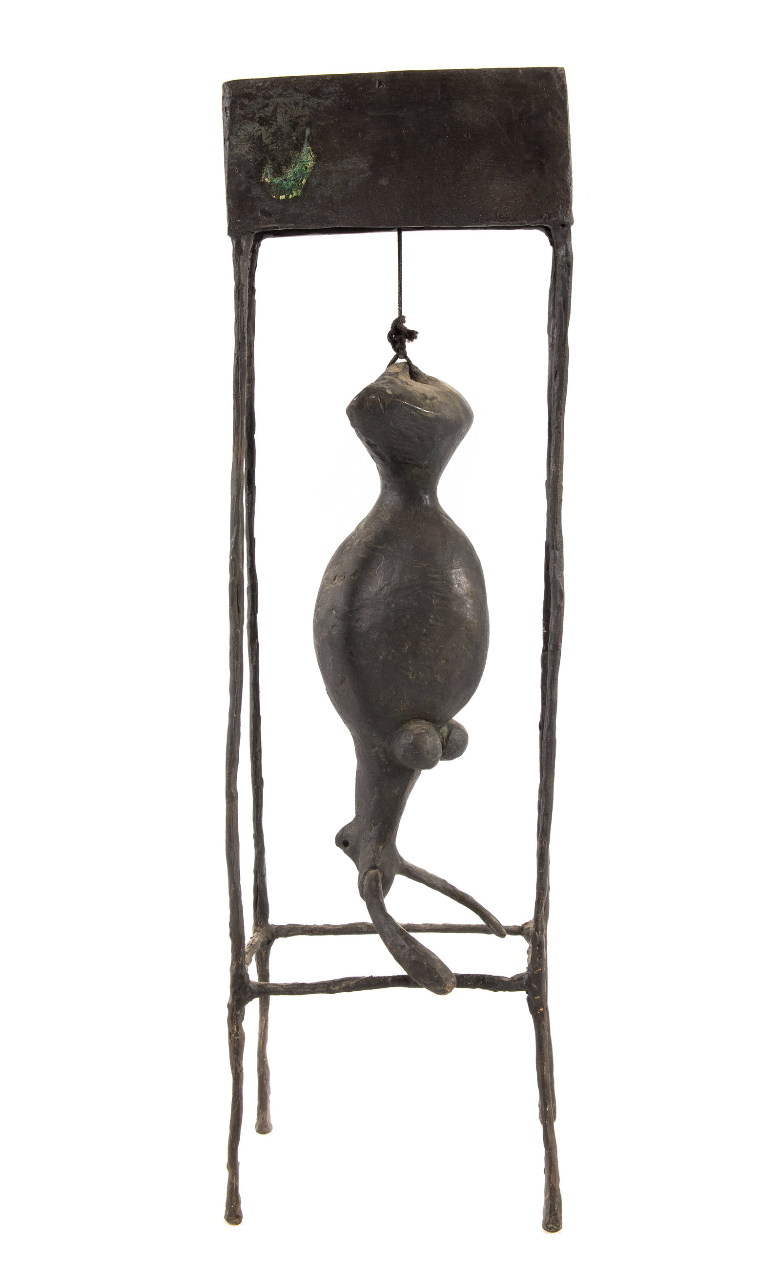 SCULPTURE by JACK SQUIER: Art teacher at Cornell University; from the estate of Don Magner; 18" x 4" x 4", EX