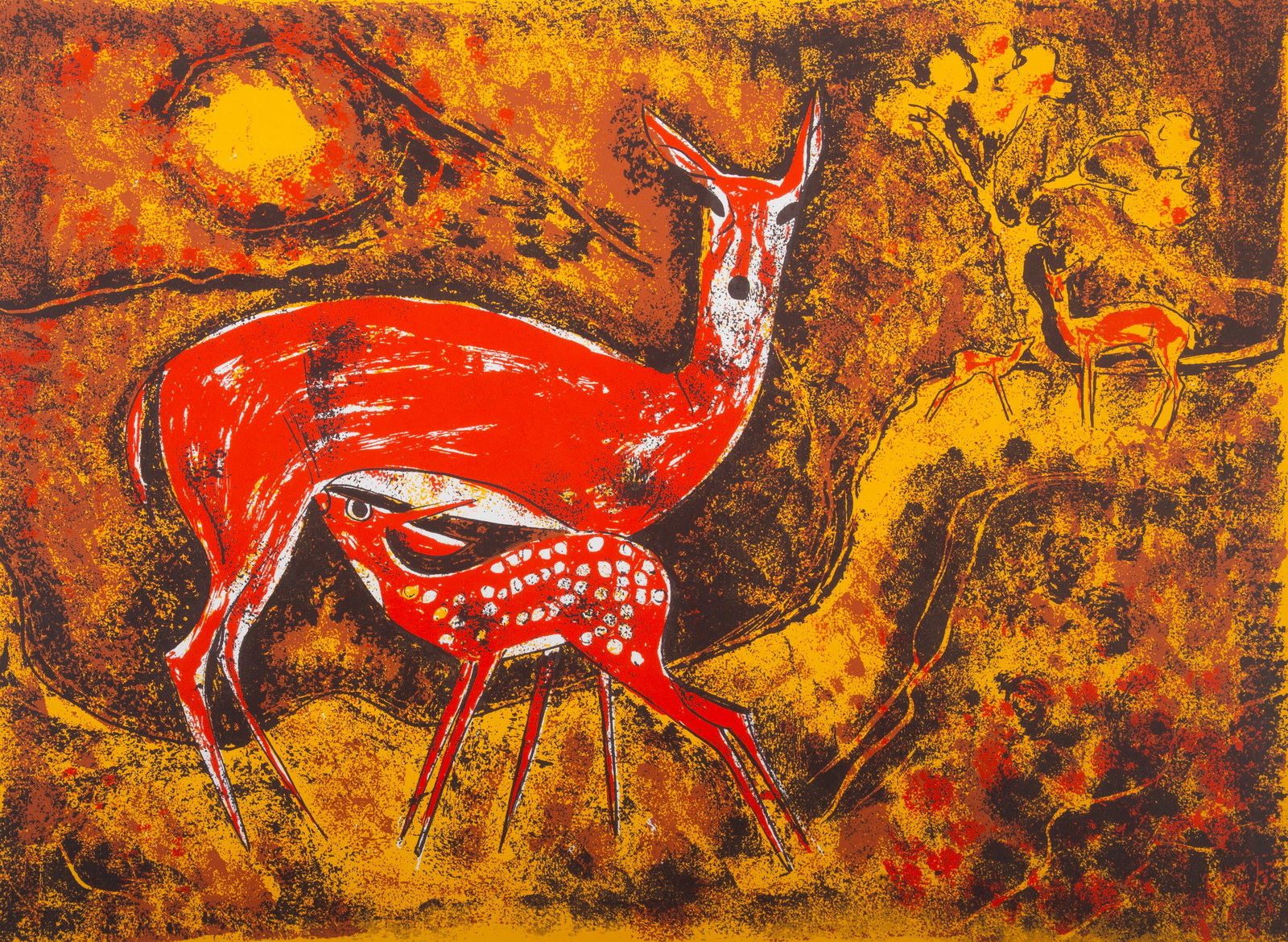 DEER LITHOGRAPH - LEEODO - 2