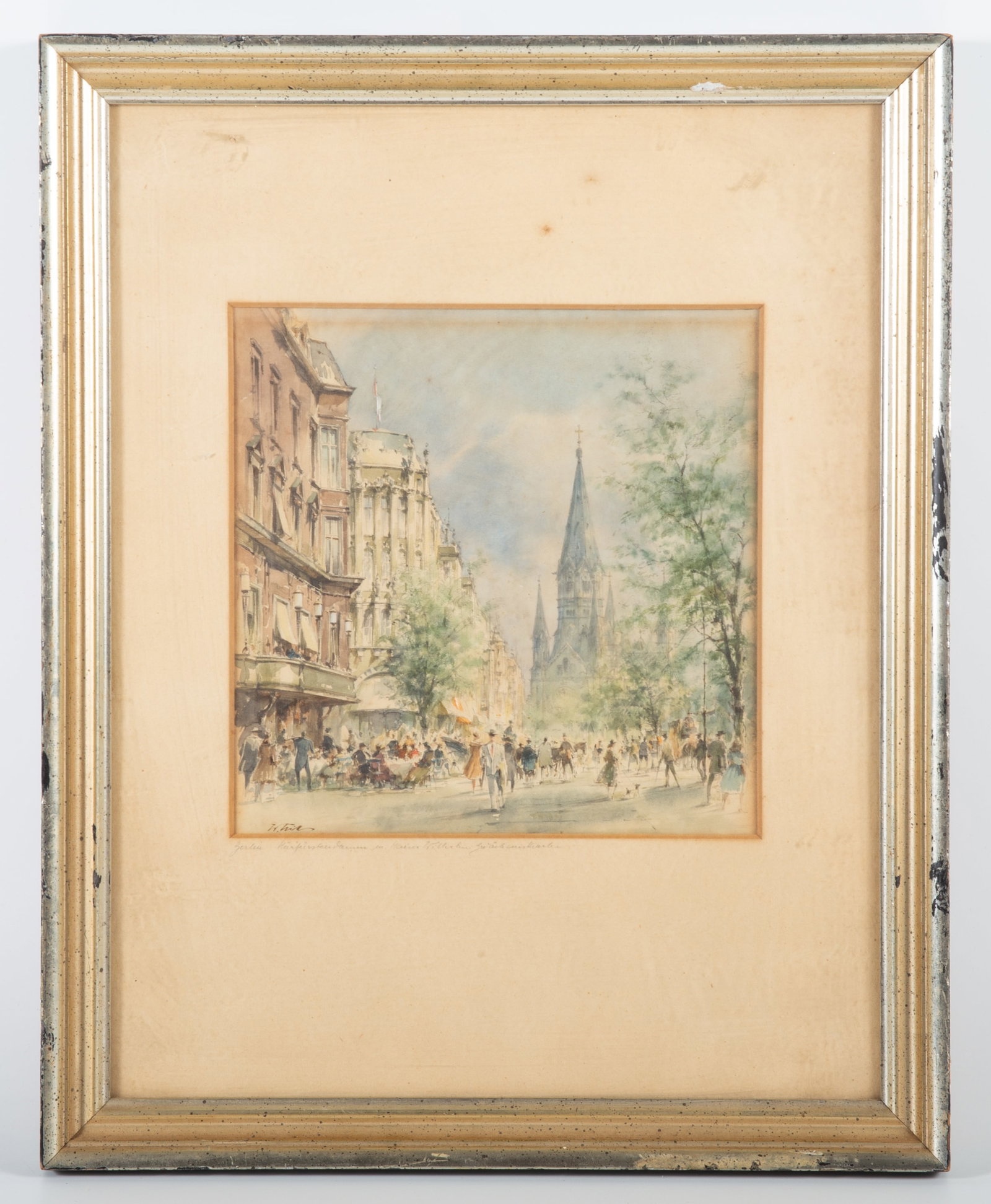 BERLIN STREET SCENE WATERCOLOR (1 of 4)