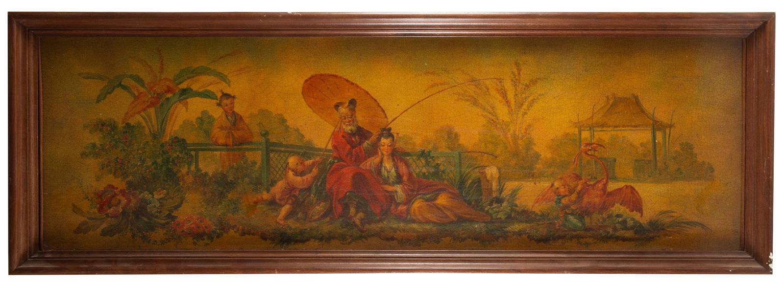 CHINOISERIE OIL PAINTING AFTER BOUCHER (1 of 4)