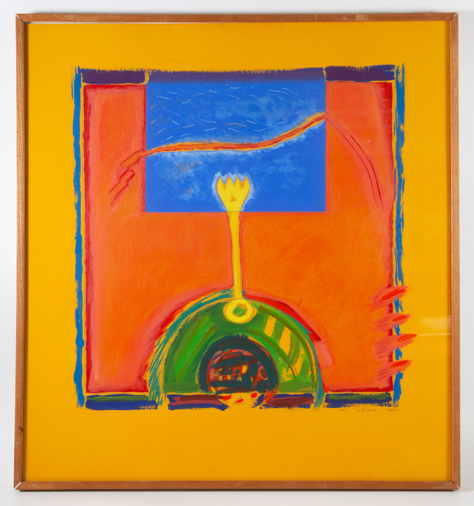 1982 S. ADAM #1 OIL PAINTING: 27" x 30", EX
