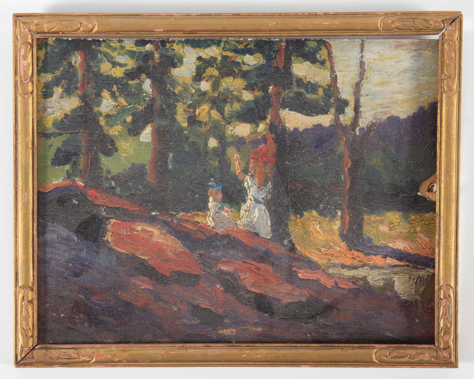 IMPRESSIONIST OIL PAINTING: V.L. Arnet; signed lower right; 7"x9", EX