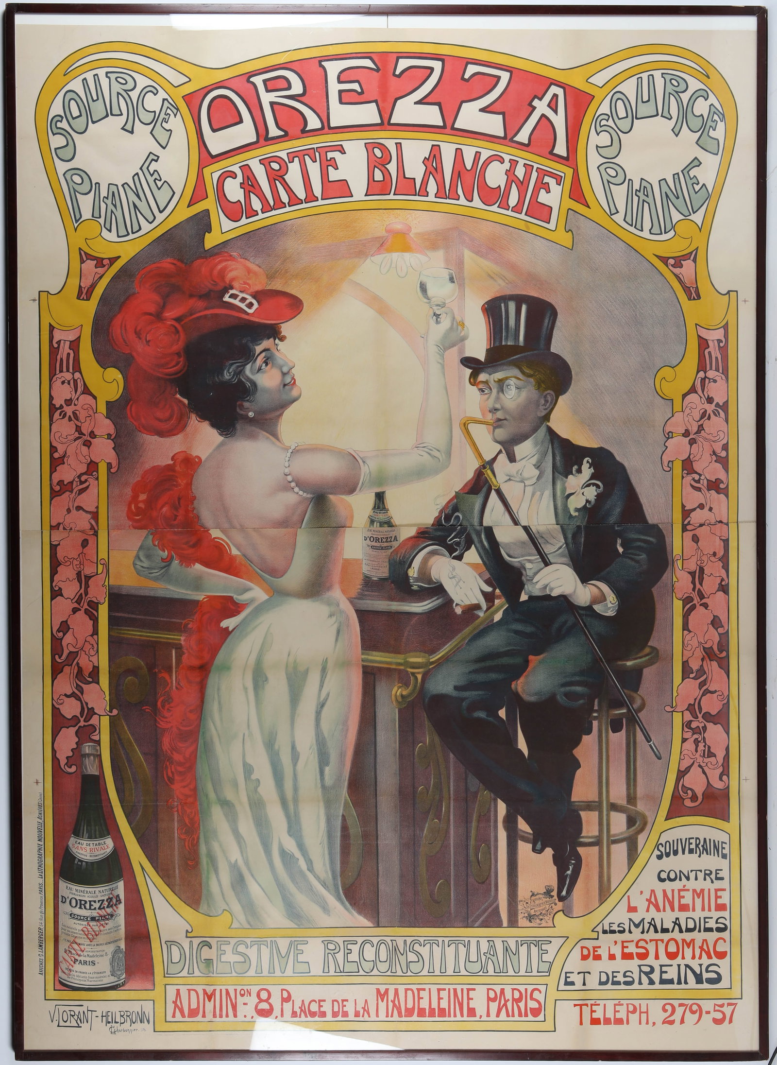 VINTAGE OREZZA DRINK POSTER (2) PIECES (1 of 5)