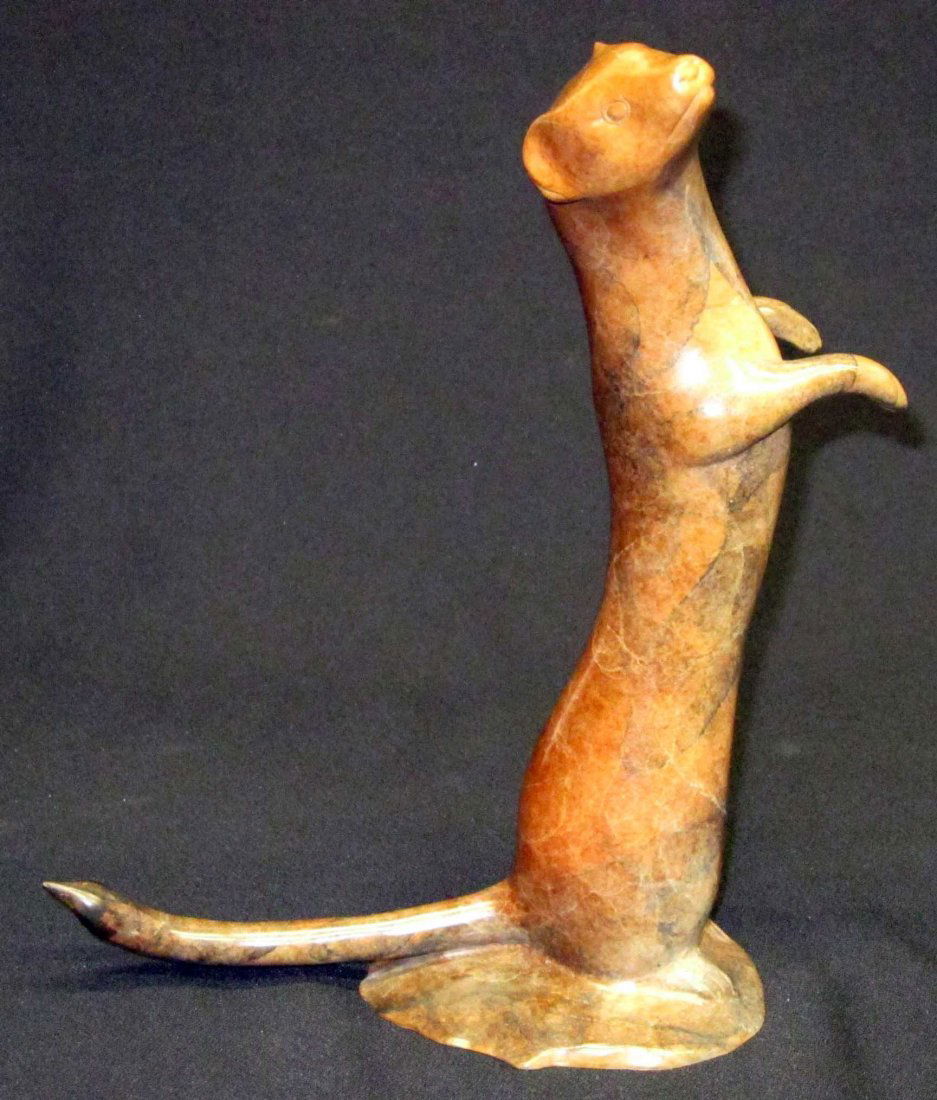 SUMMER COAT ERMINE BRONZE: Tony Angell, 1/20; H-11", W-8", VG-EX