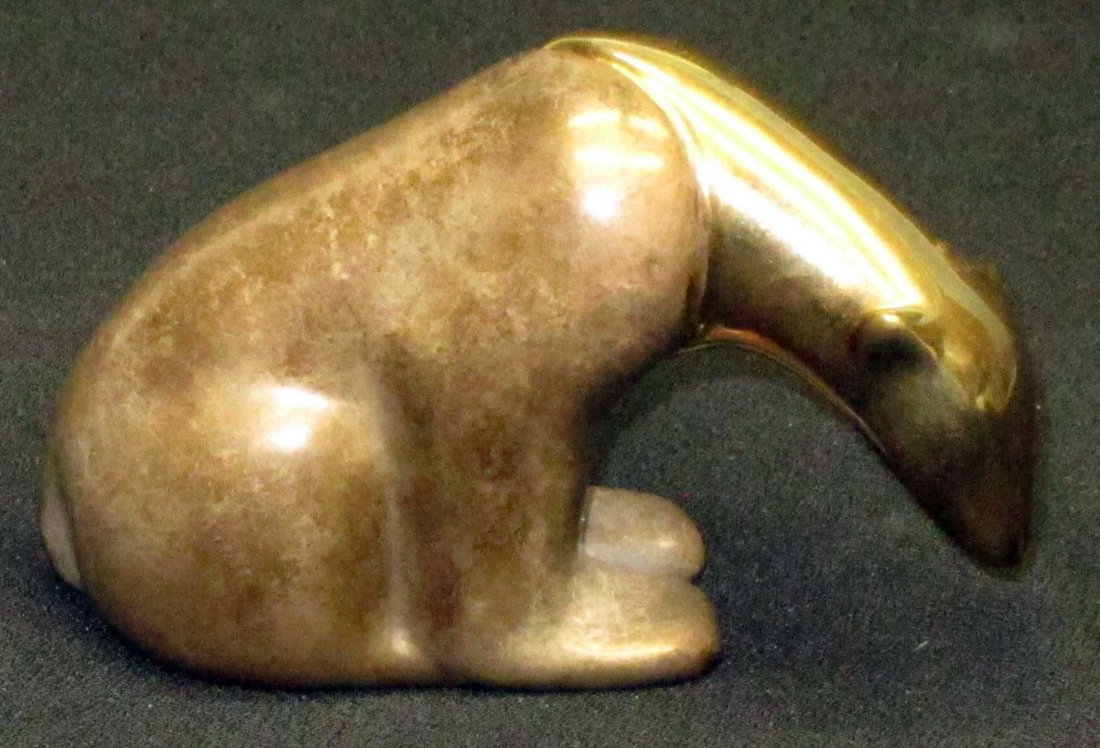 POLAR BEAR BRONZE: Loet 212/2500; H-3 1/2", L-5", VG-EX